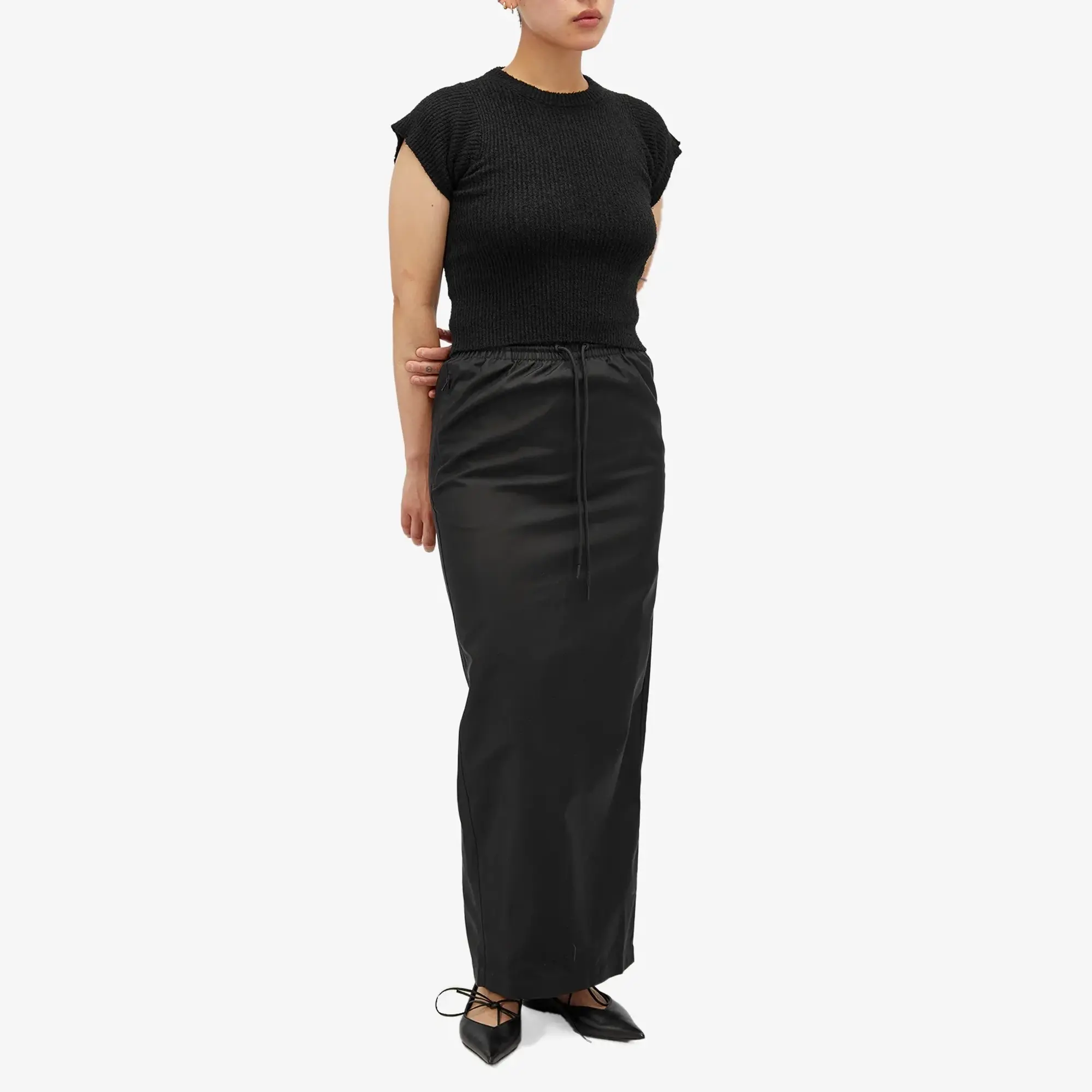 WARDROBE.NYC Women's Knit T-Shirt Black