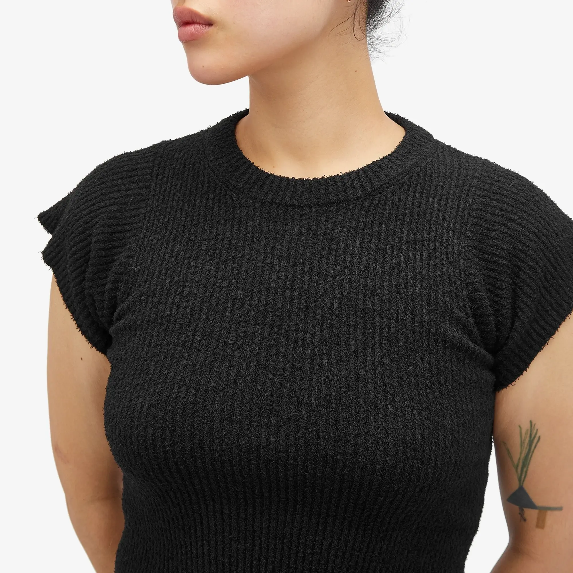 WARDROBE.NYC Women's Knit T-Shirt Black