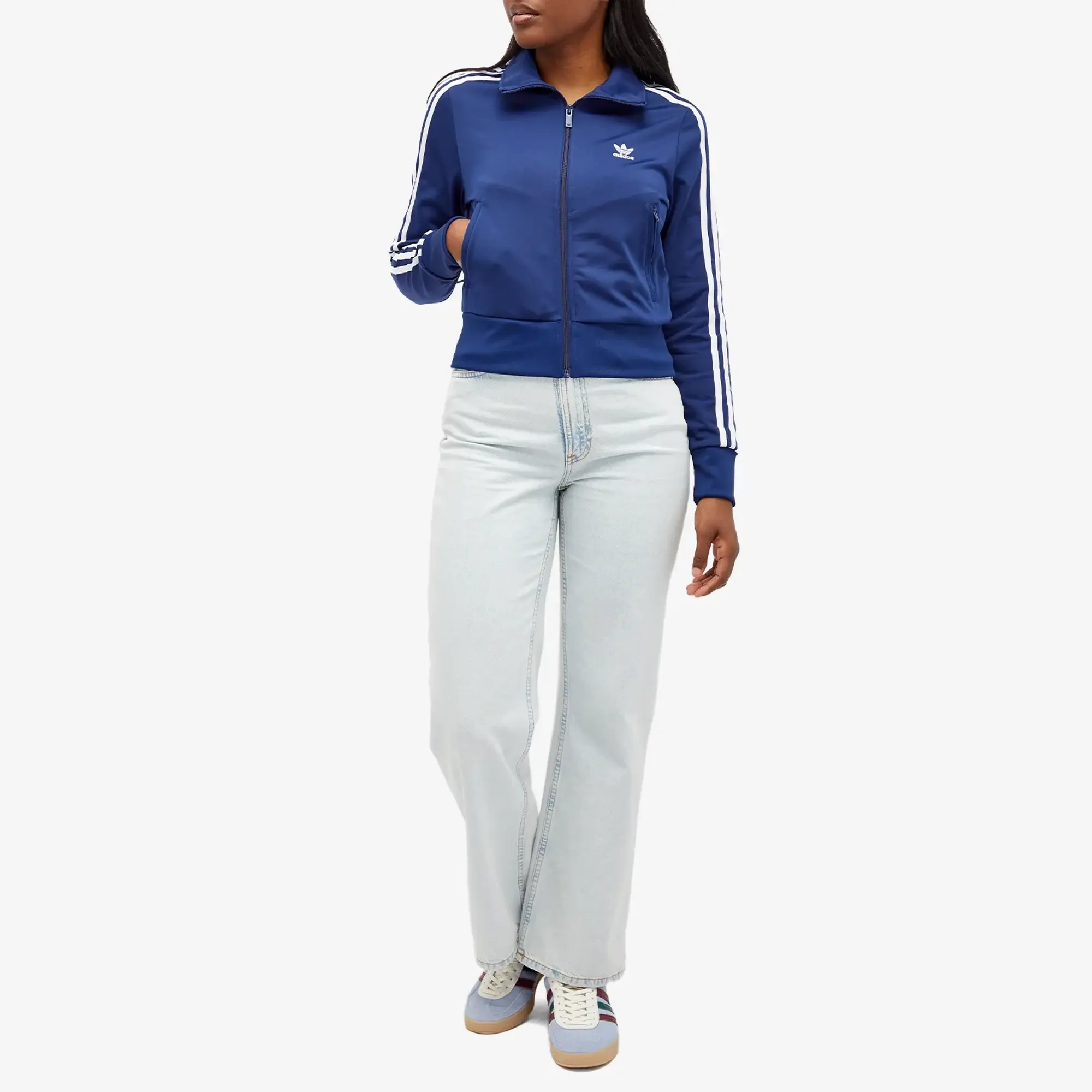 Adidas Women's Firebird Track Top Dark Blue