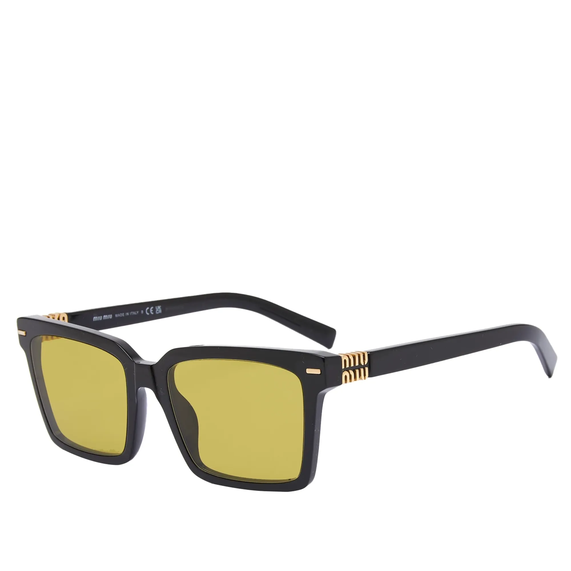 Miu Miu Eyewear Women's 13ZS Sunglasses Black/Olive Green | 0MU