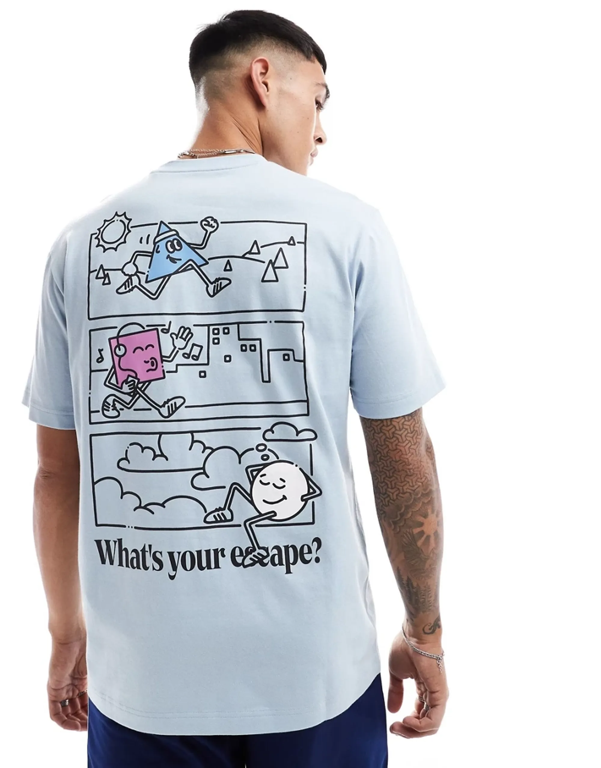 Adidas Training T-Shirt With Graphic In Blue