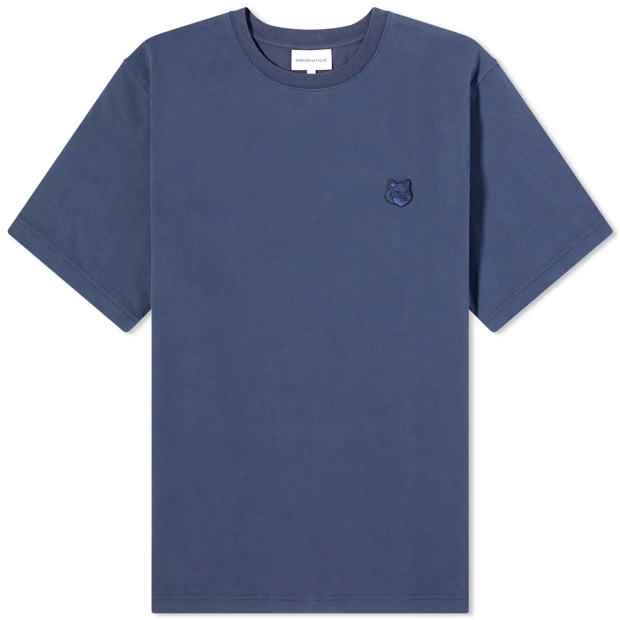 Maison Kitsuné Maison Kitsune Bold Fox Head Patch Comfort T-Shirt Ink Blue