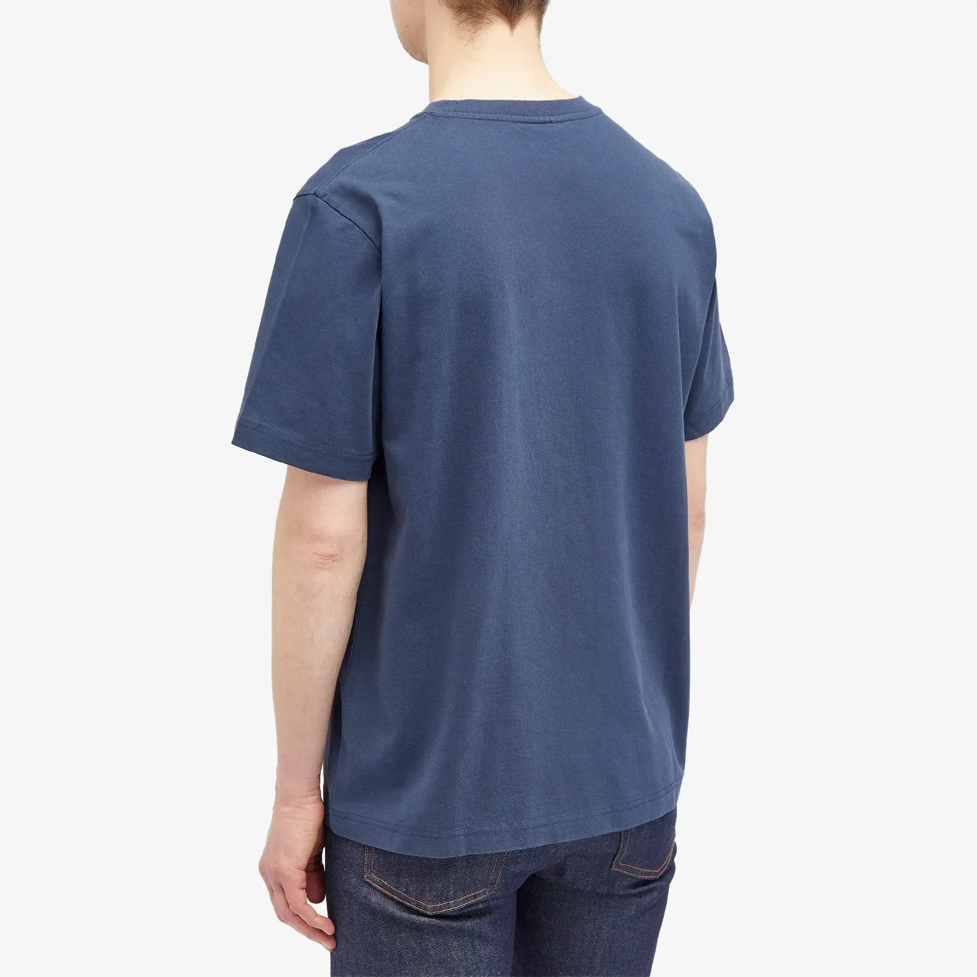 Maison Kitsuné Maison Kitsune Bold Fox Head Patch Comfort T-Shirt Ink Blue