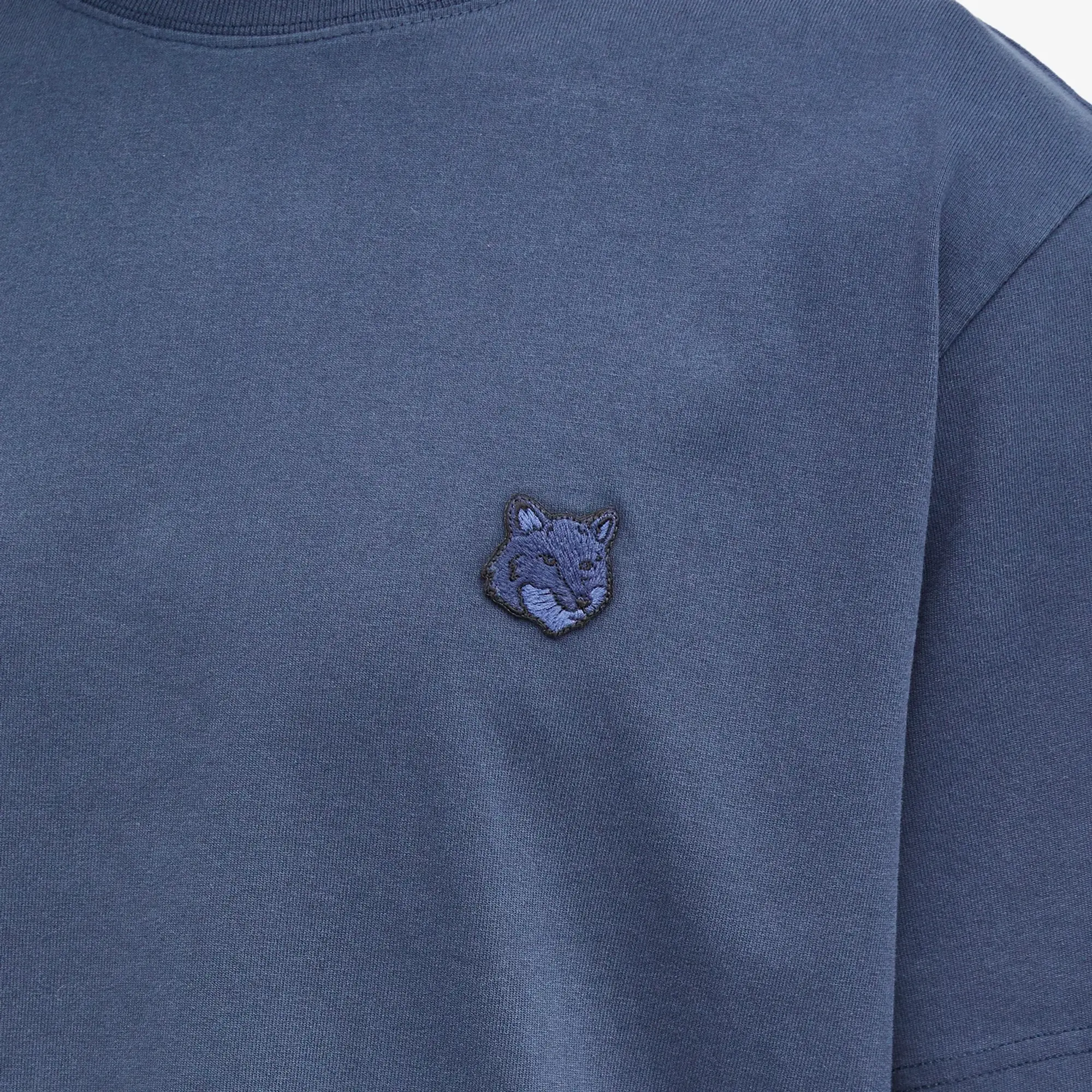 Maison Kitsuné Maison Kitsune Bold Fox Head Patch Comfort T-Shirt Ink Blue
