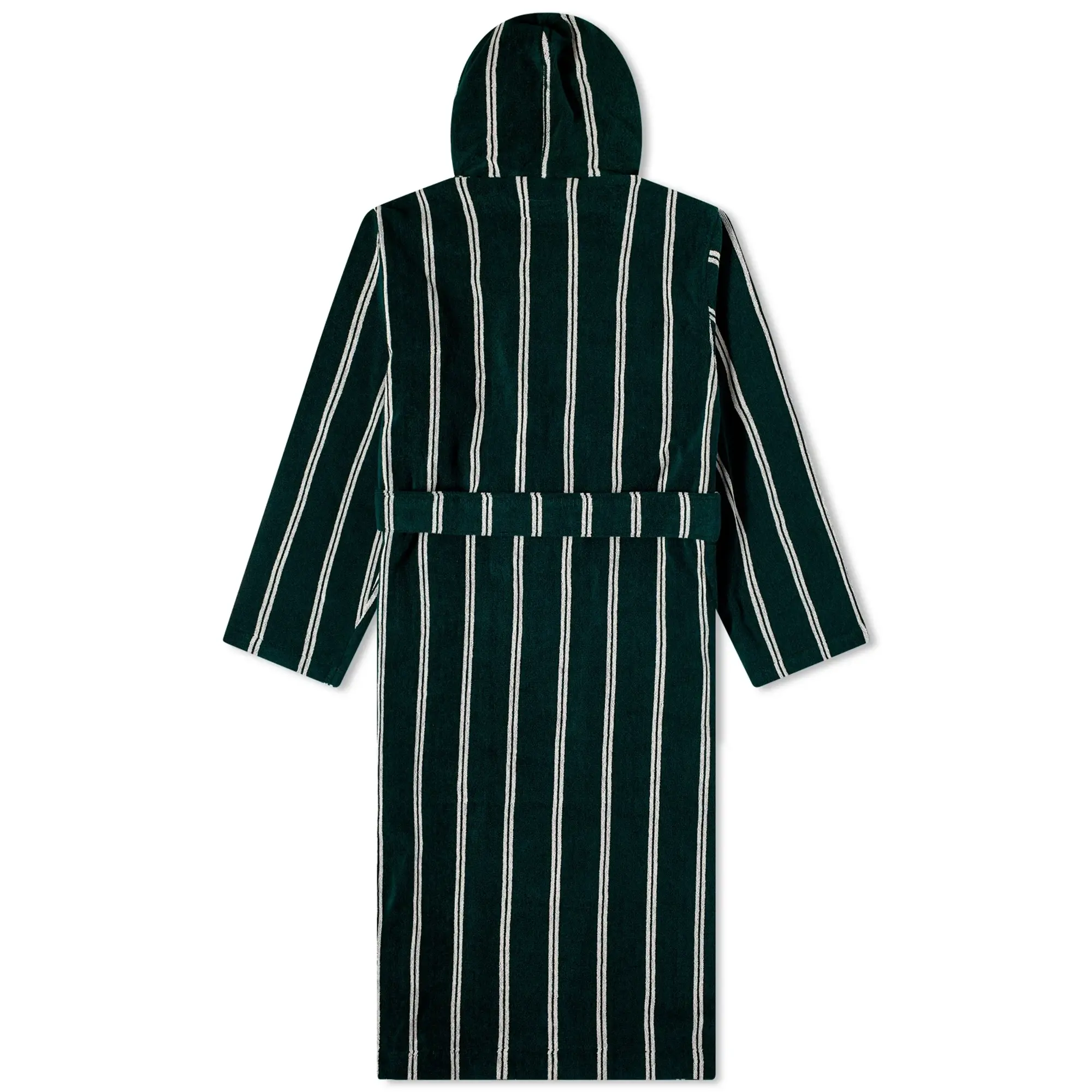 Tekla Fabrics Terry Hooded Bathrobe Forest Green