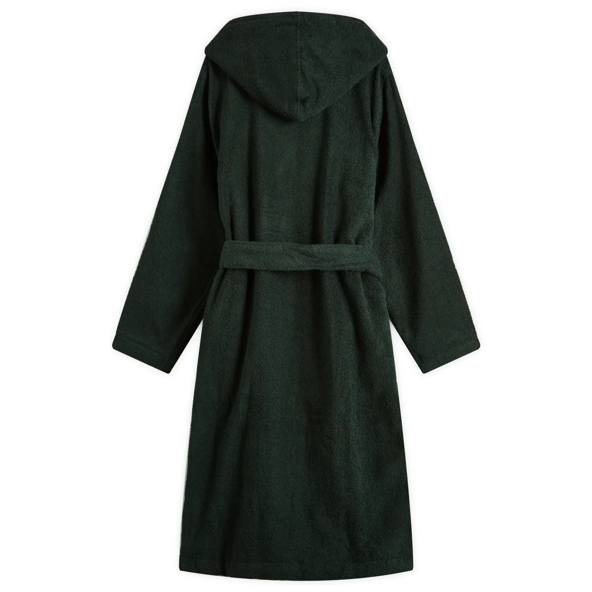 Tekla Fabrics Terry Hooded Bathrobe Forest Green