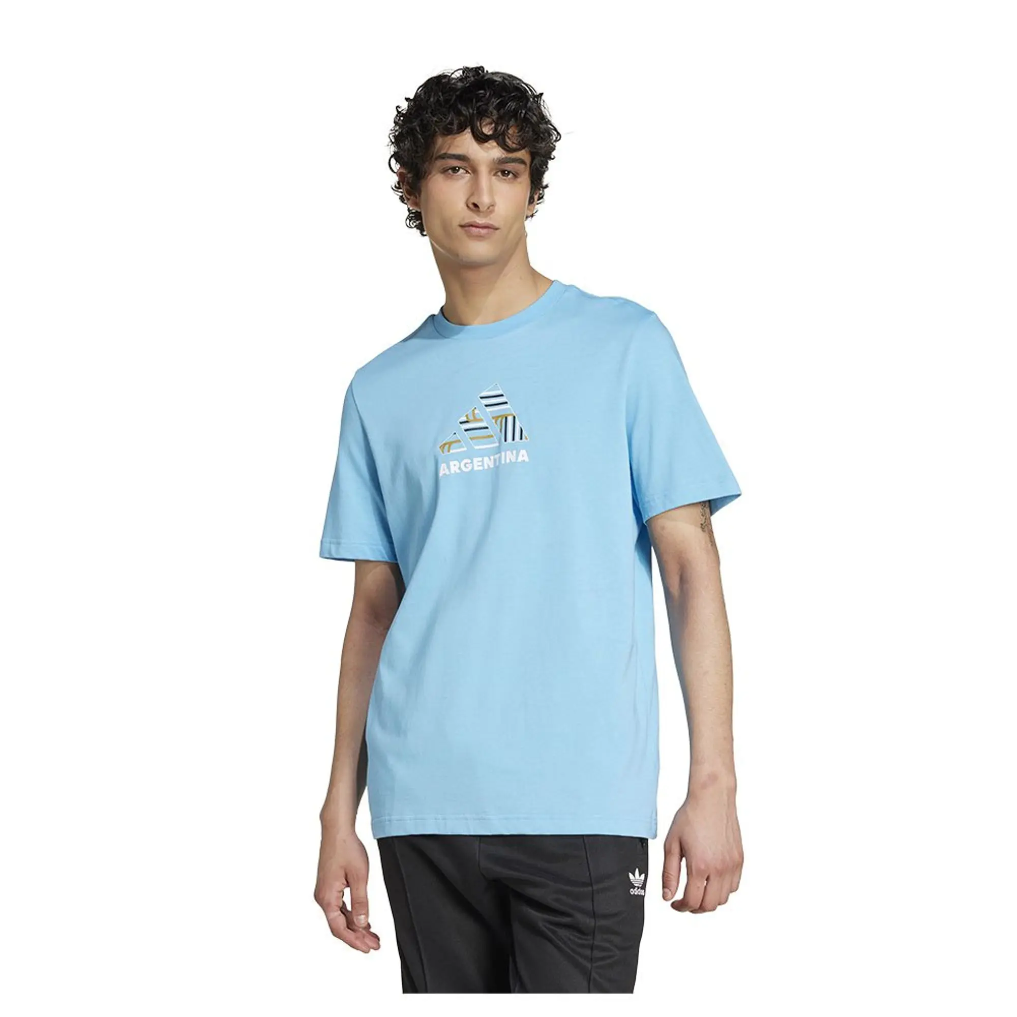 Adidas Argentina Fan Graphic 24/25 Short Sleeve T-shirt  - Blue