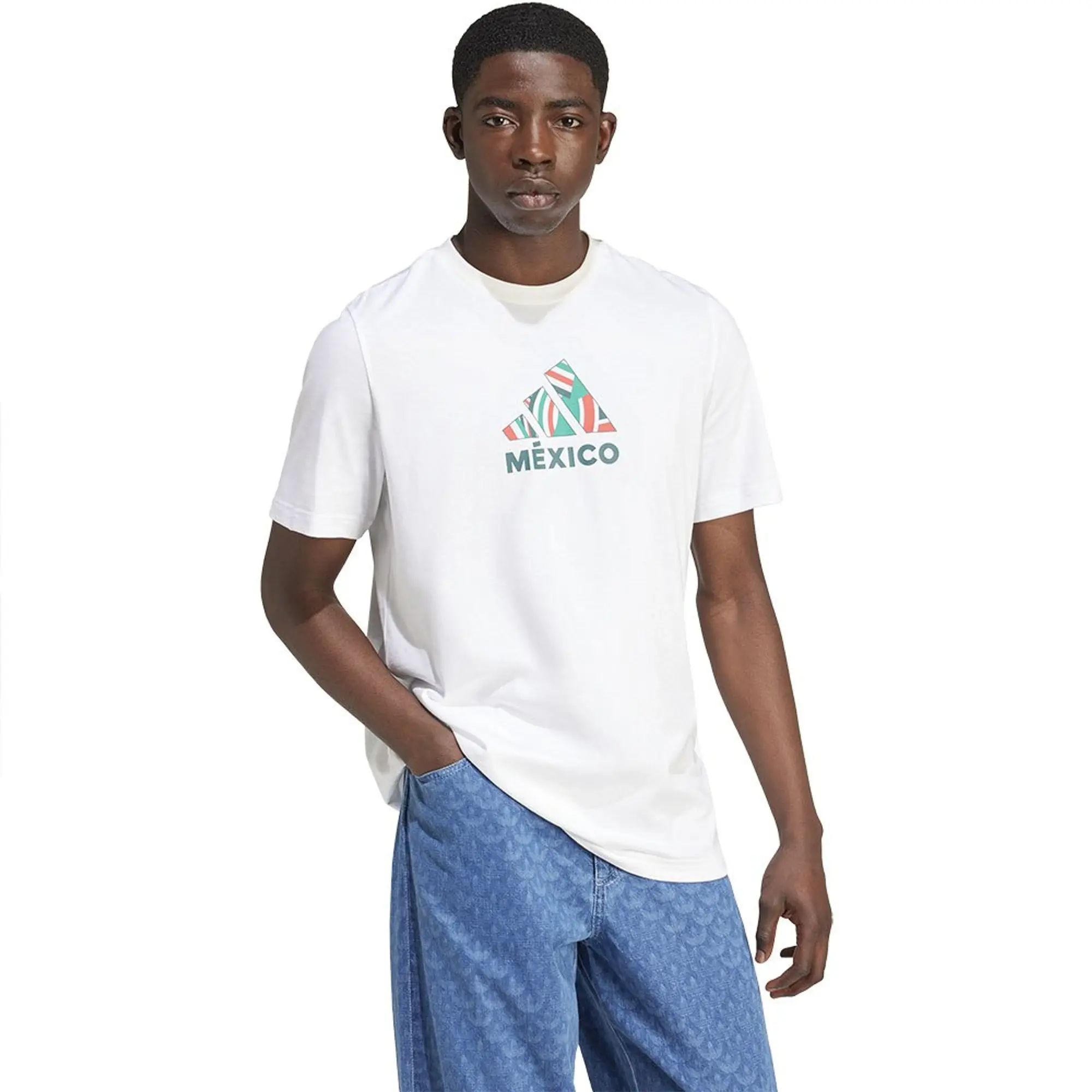 adidas Mex Fan G T T-Shirt Mens - White