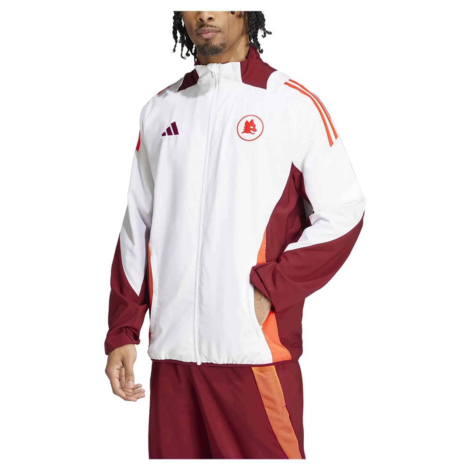 【国際ブランド】 Adidas As Red - Jacket Tracksuit Presentation 24/25 Roma ウェア