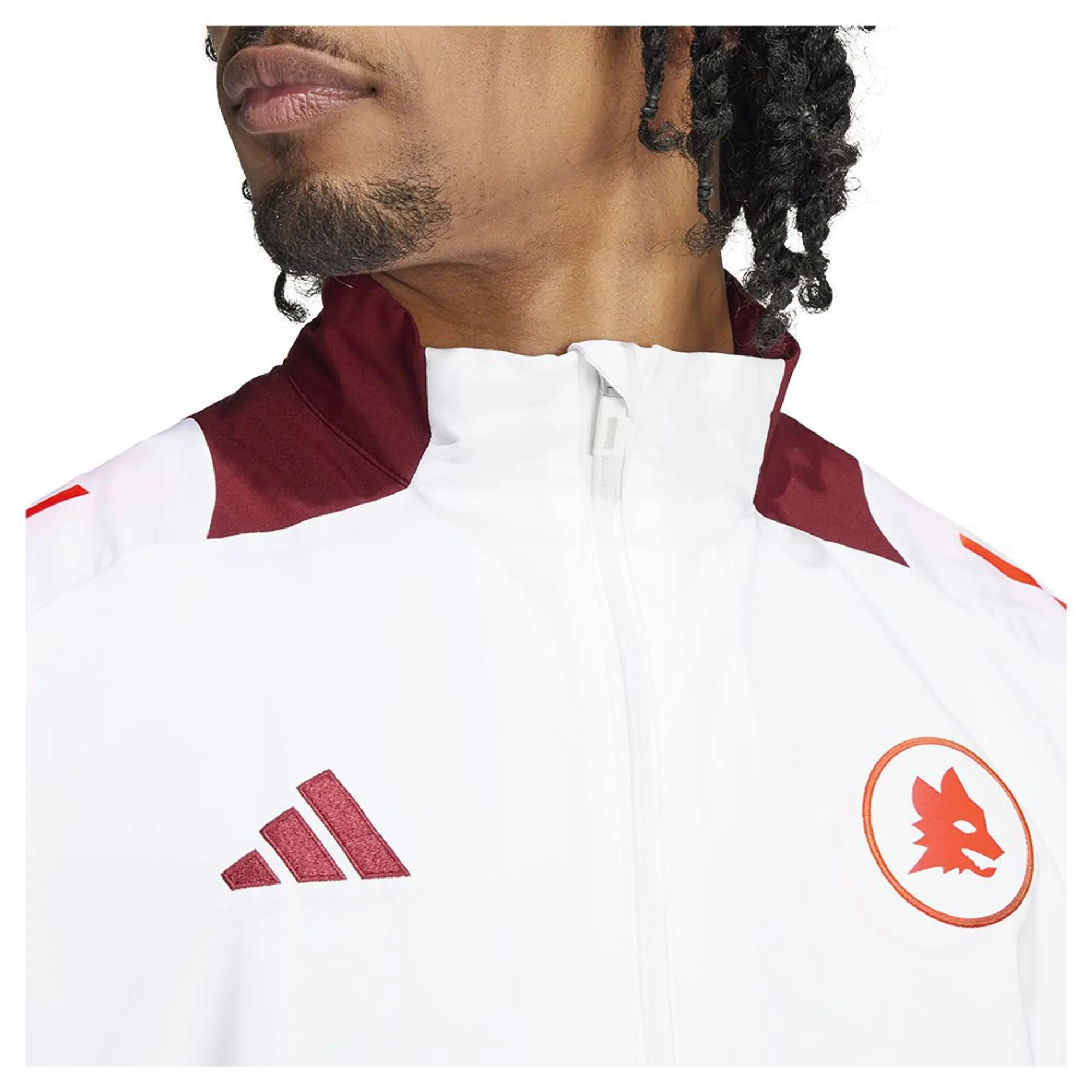 Adidas As Roma 24/25 Presentation Tracksuit Jacket - Red