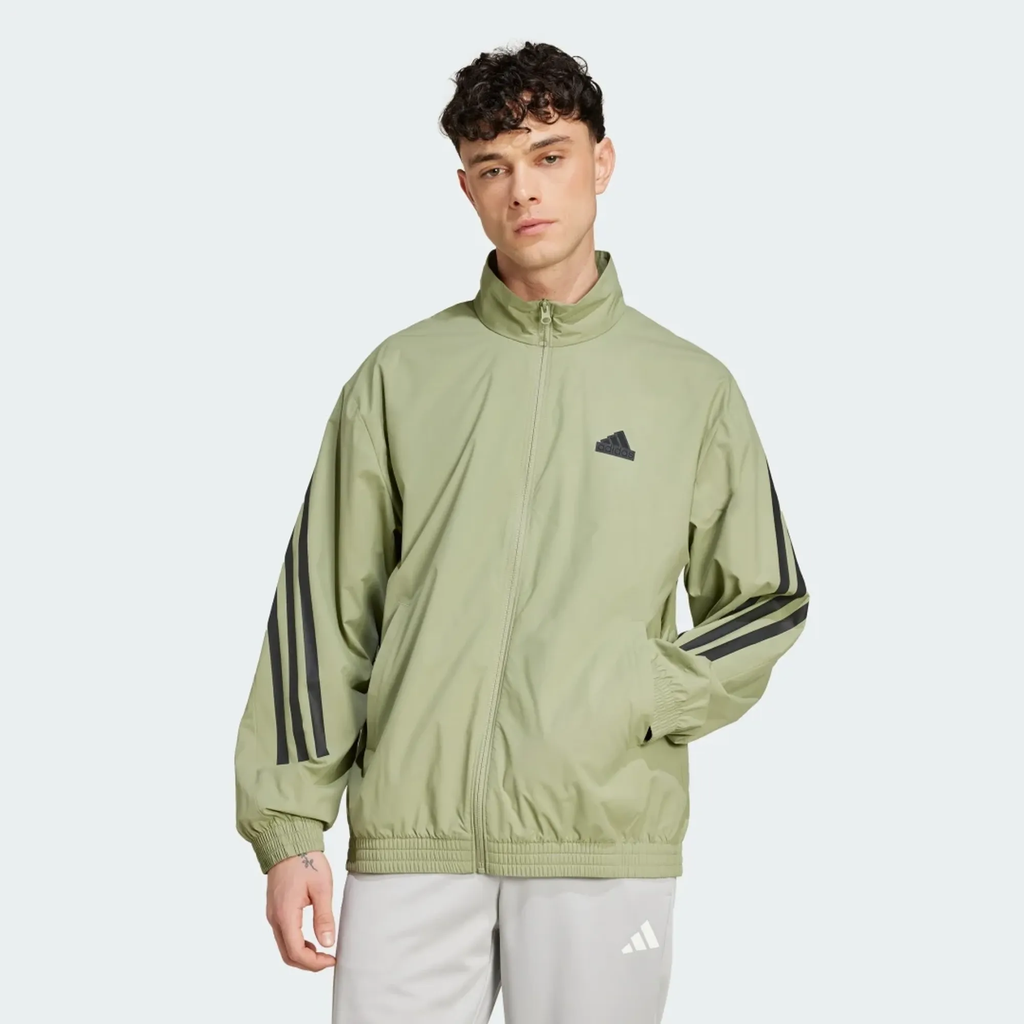 Adidas Future Icons 3 Stripes Woven Tracksuit Jacket  - Green