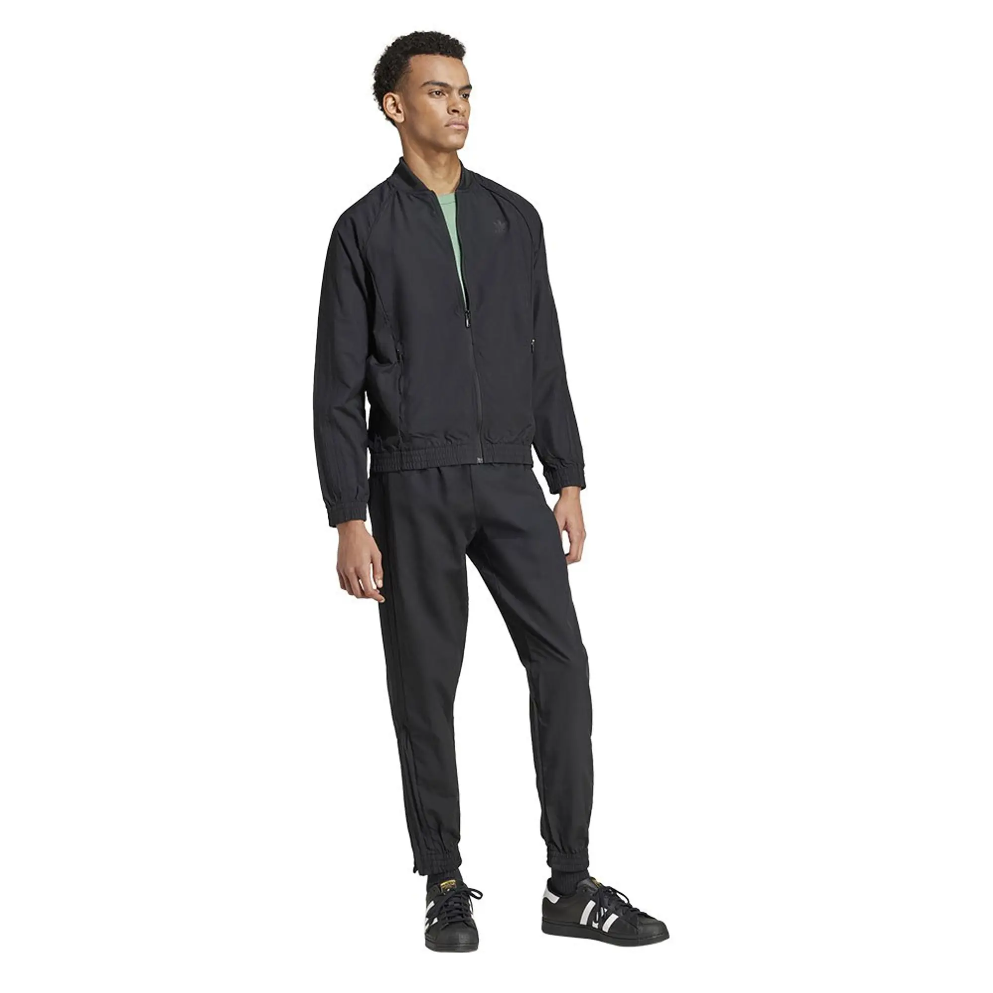 adidas Originals Woven Superstar Track Top - Black - Size XL - Black