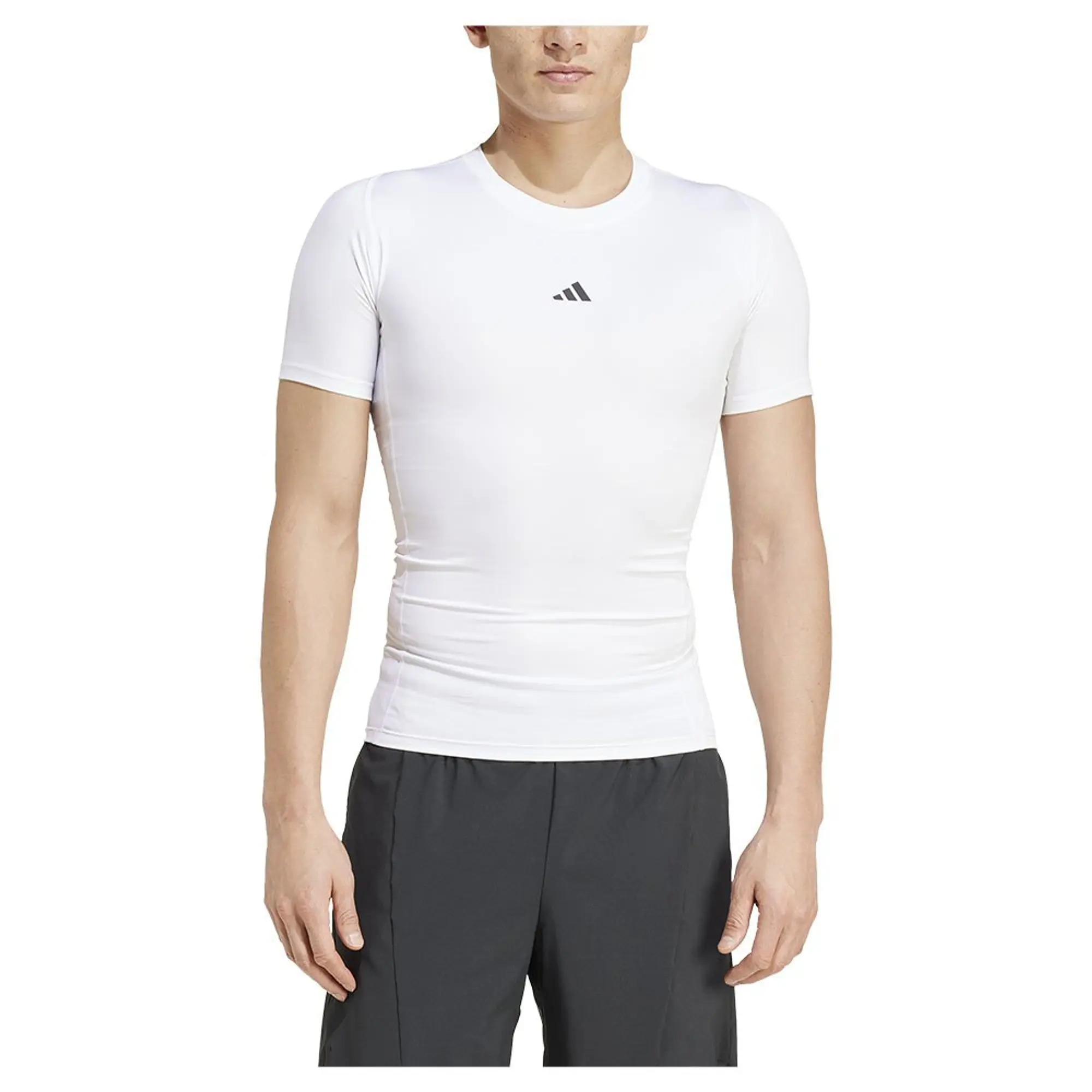 Adidas Techfit Short Sleeve T-shirt  - White