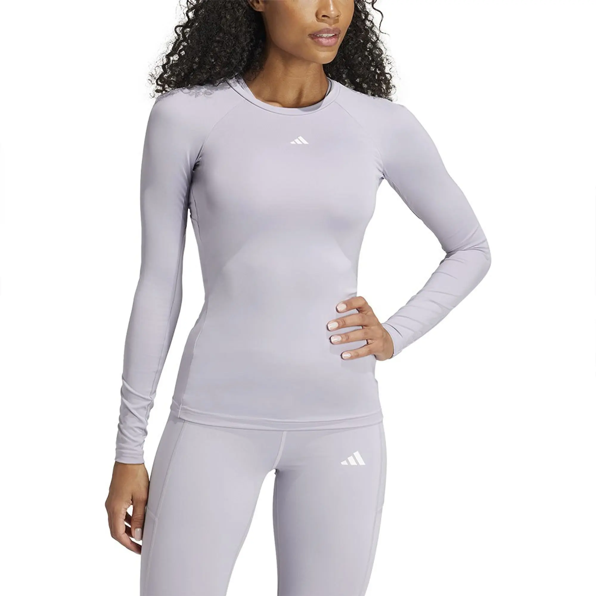 adidas TECHFIT Long Sleeve Training Long-Sleeve Top - Grey