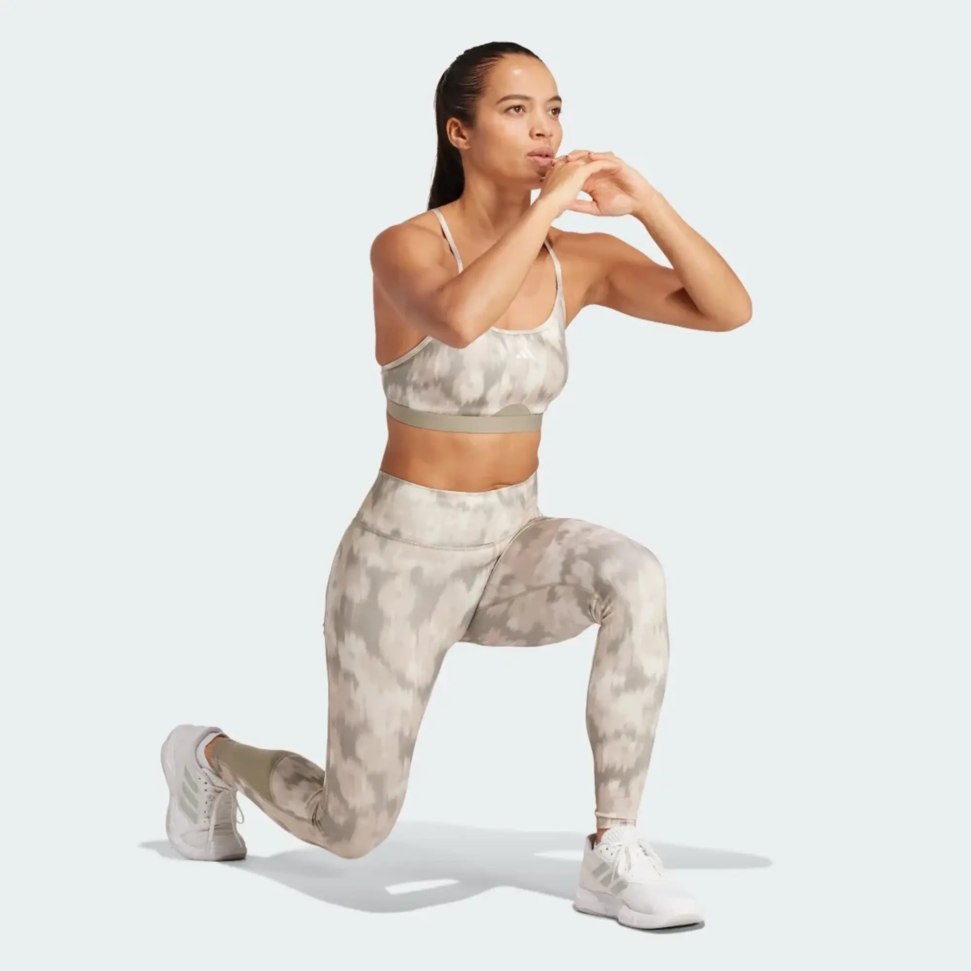 adidas Optime Essentials Allover Print Flower Tie-Dye Leggings