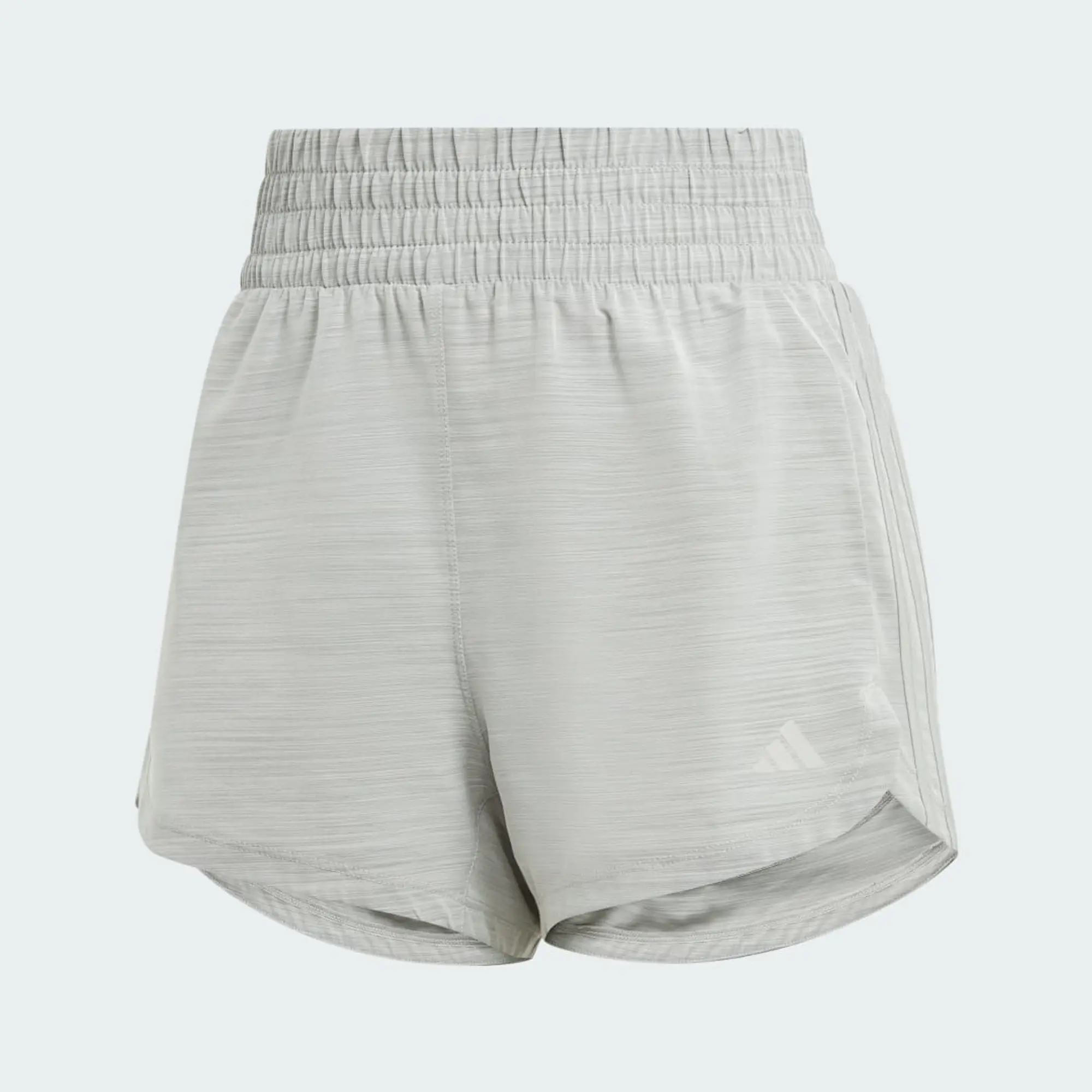 Adidas Pacer Training 3 Stripes Woven High Rise 5 Shorts  - Grey
