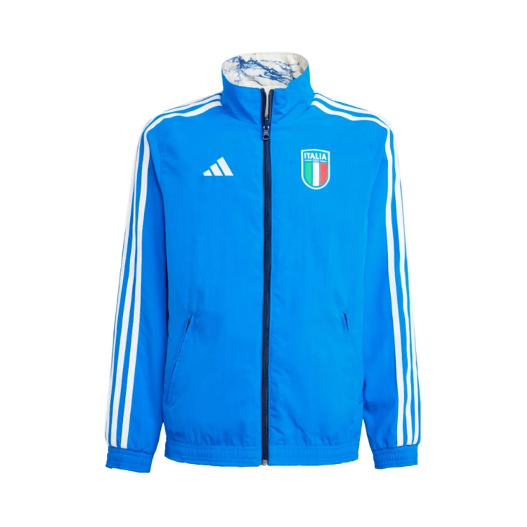 Italy Reversible Anthem Jacket (Blue) 2023-2024 Men's Made By: Adidas