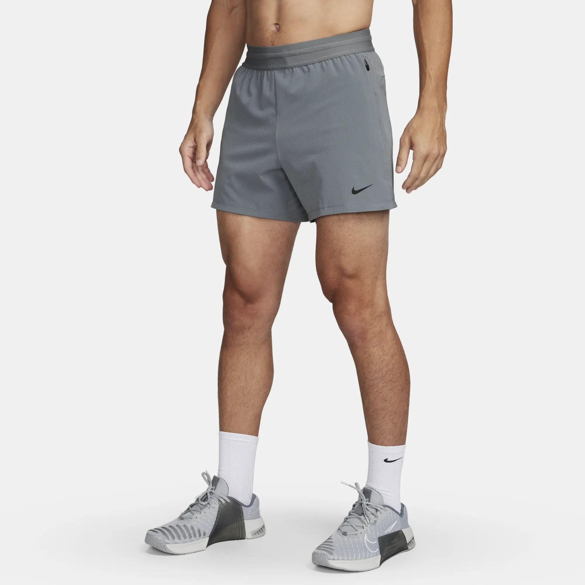 Nike Flex Rep Men's Dri-FIT 13cm (approx.) Unlined Fitness Shorts - Grey - Polyester/Elastane