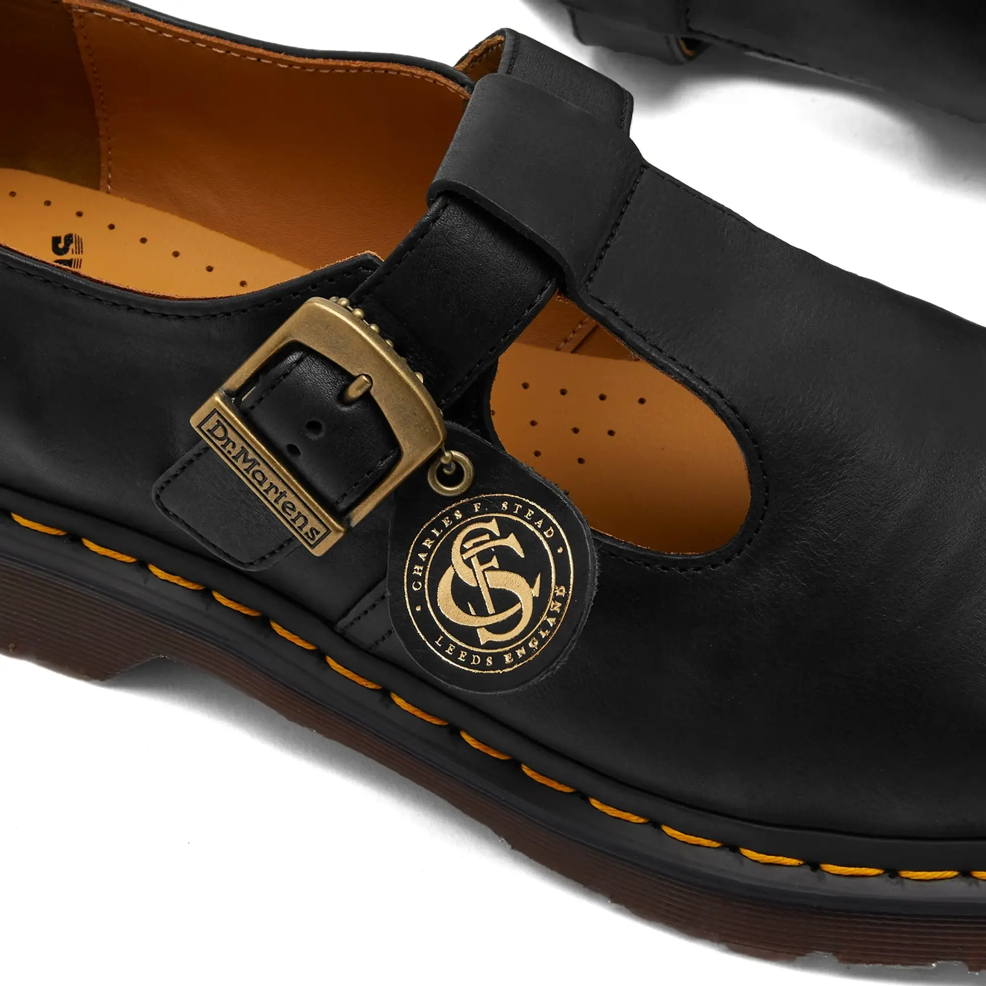 Dr. Martens Men's T-Bar Shoe Black Regency Calf