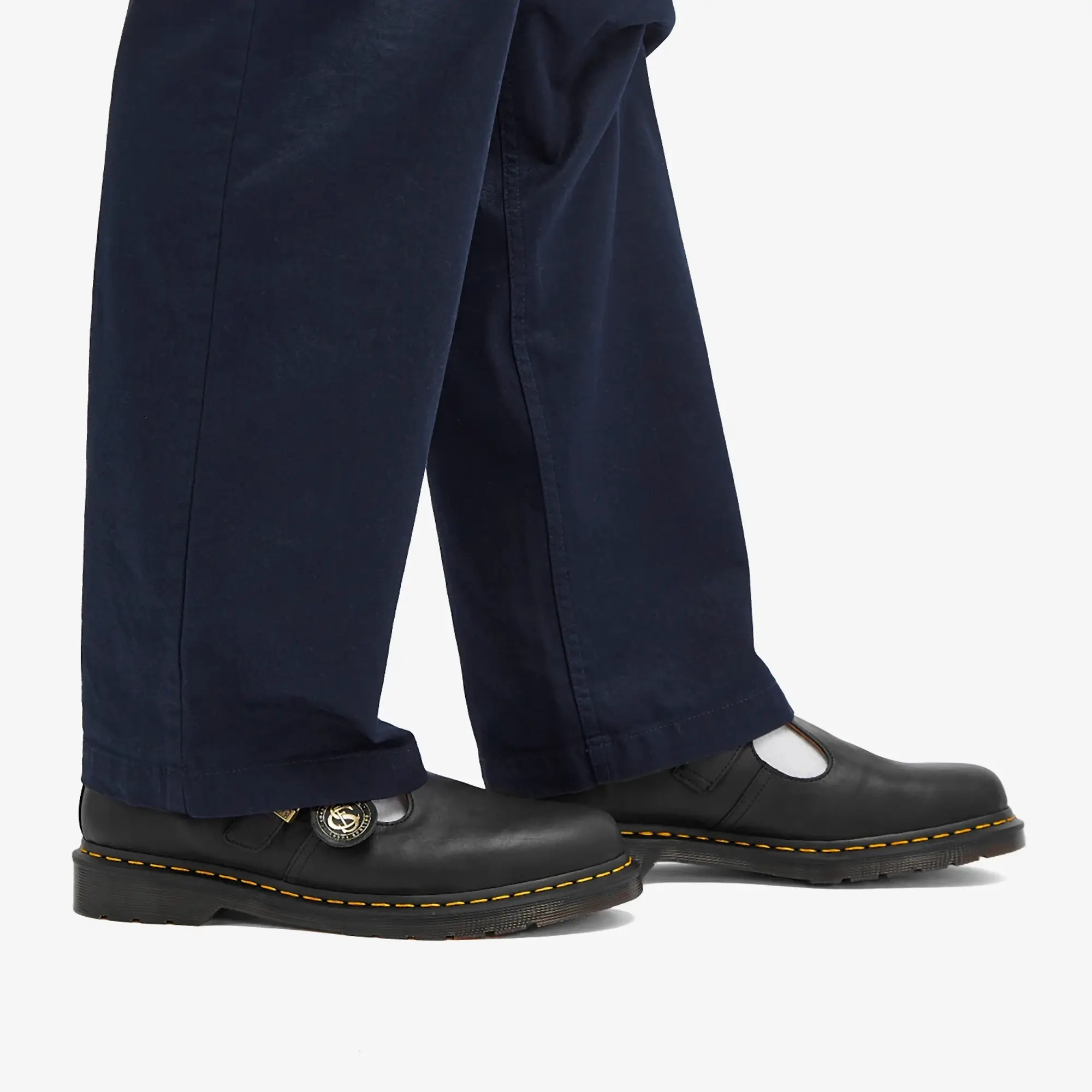 Dr. Martens Men's T-Bar Shoe Black Regency Calf