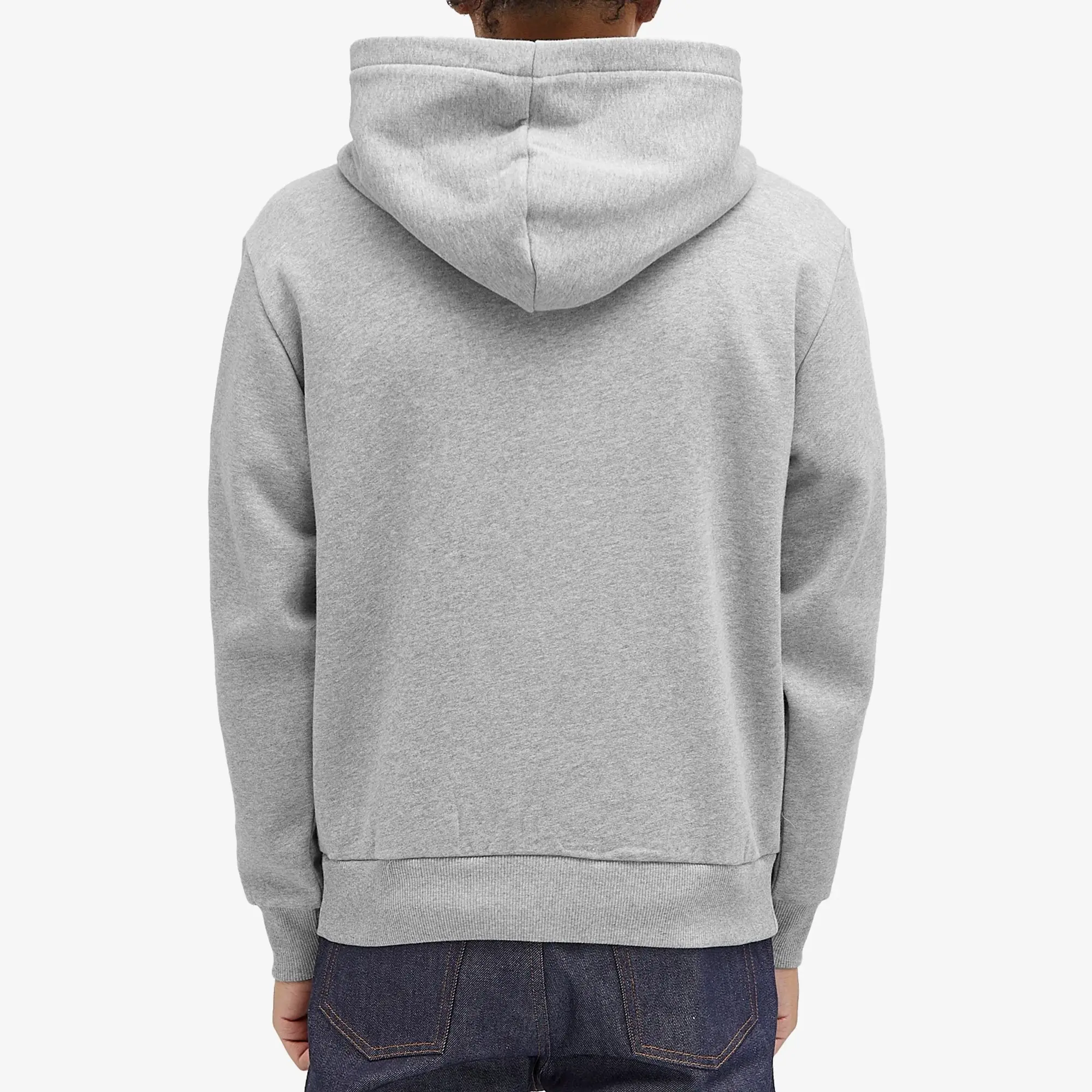A.P.C. Men's Micro Logo Hoodie Heather Grey/Yellow
