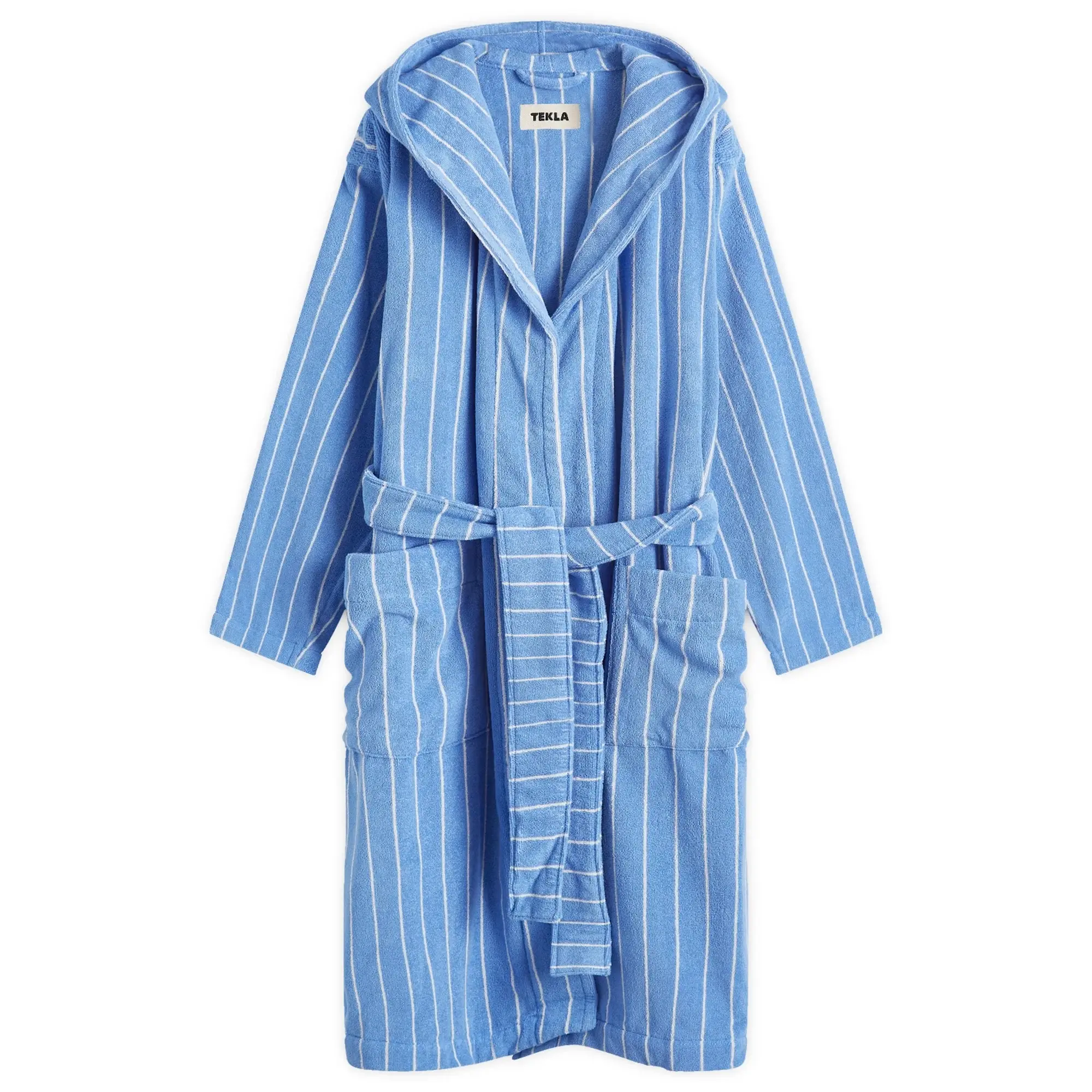 Tekla Fabrics Tekla Terry Hooded Bathrobe Marseille Stripes
