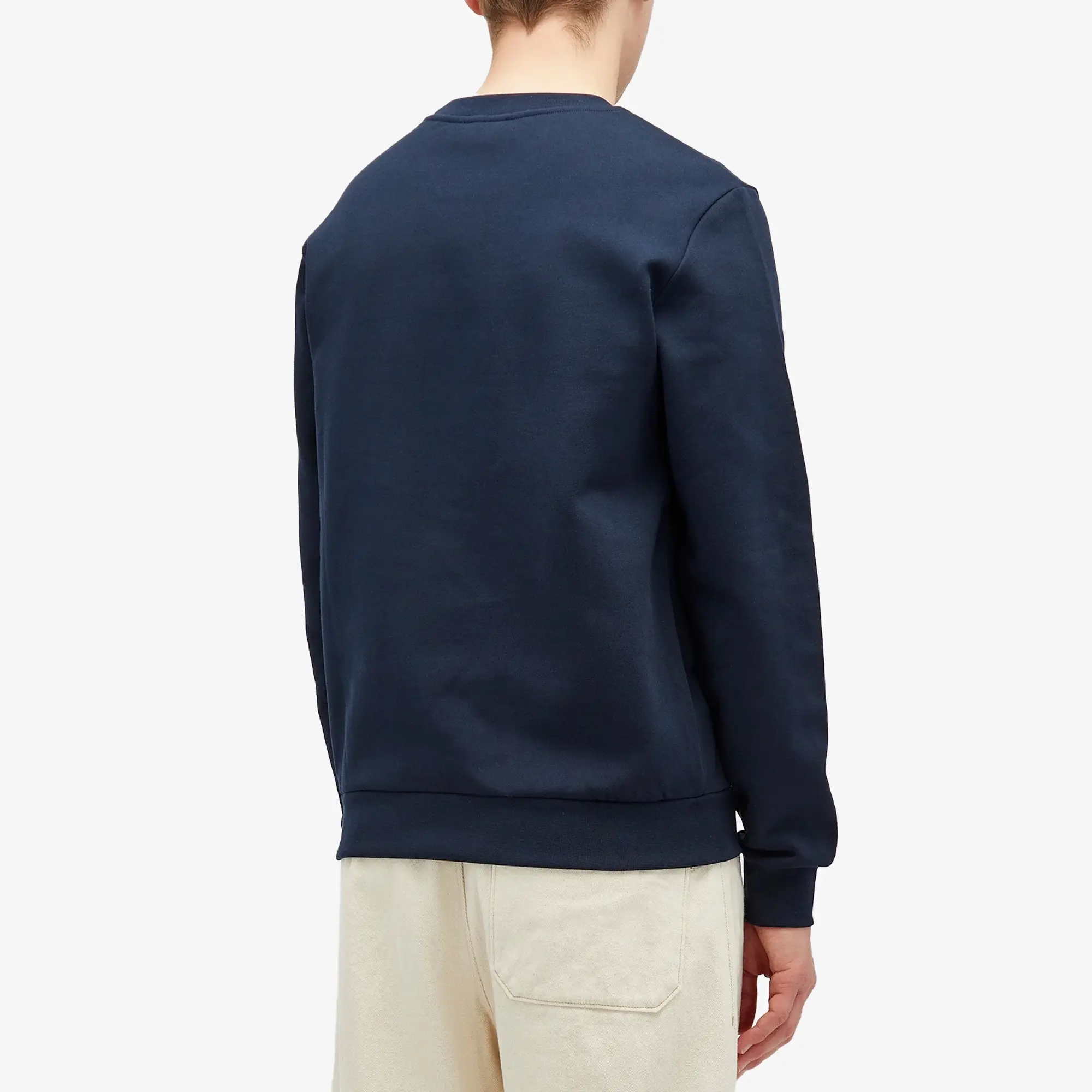 A.P.C. Men's Rue Madame Logo Crew Sweat Dark Navy/Ecru