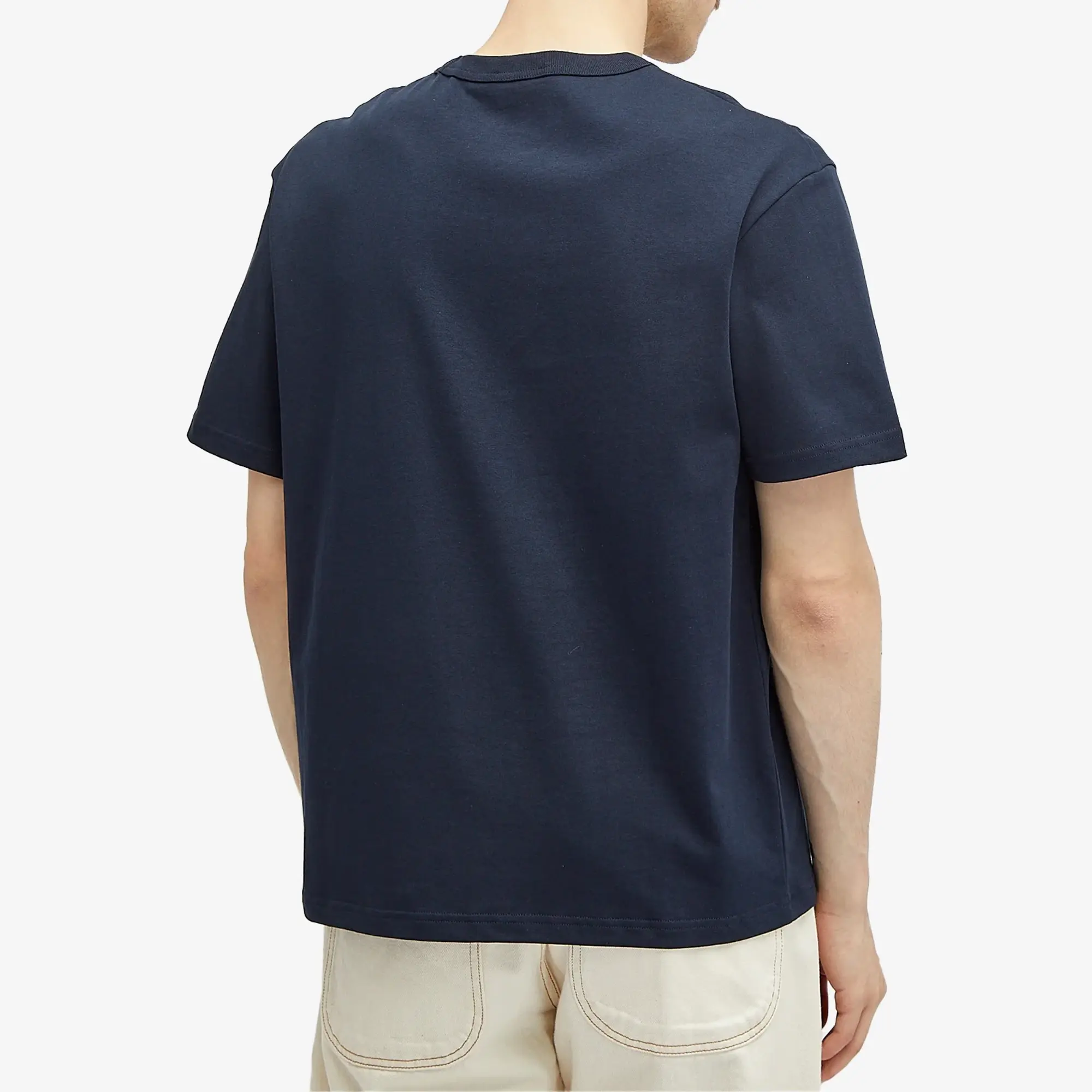 A.P.C. Men's Small VPC Logo T-Shirt Dark Navy/Ecru