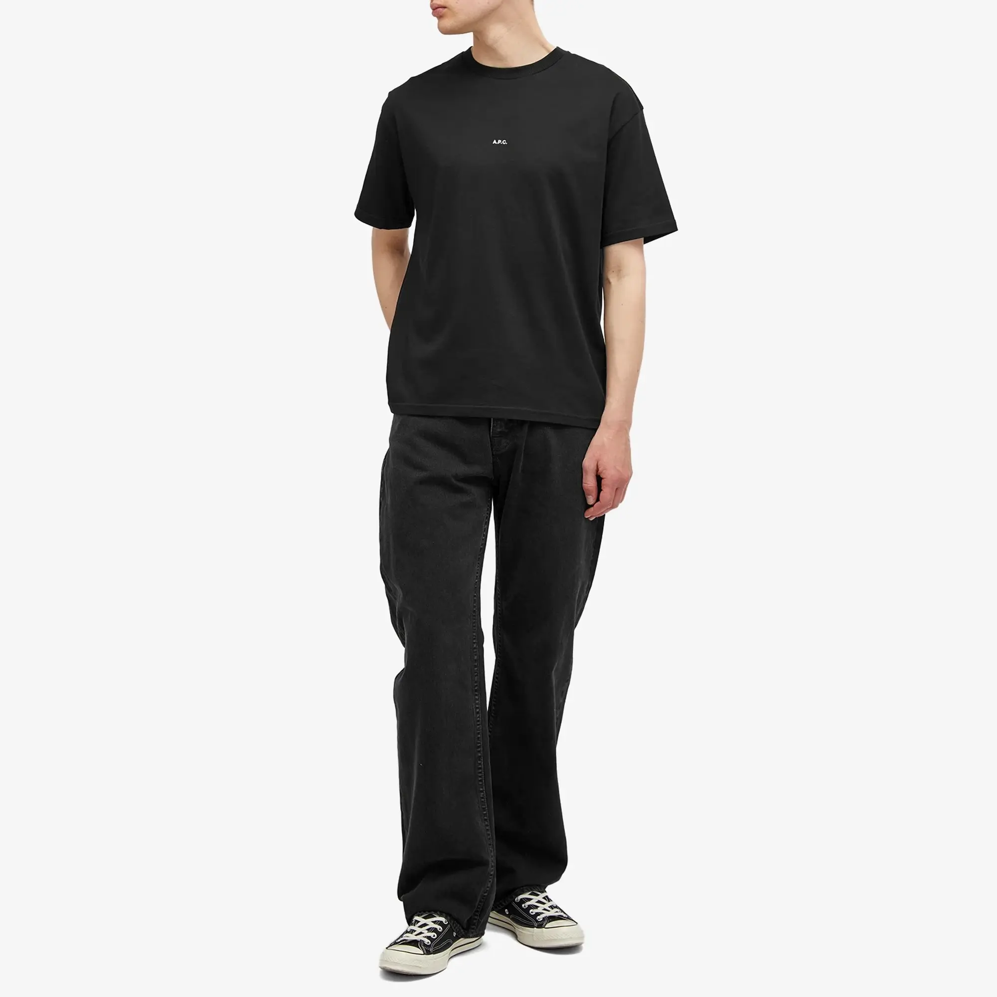 T-Shirt A.P.C. Boxy Micro Logo T-Shirt Black M