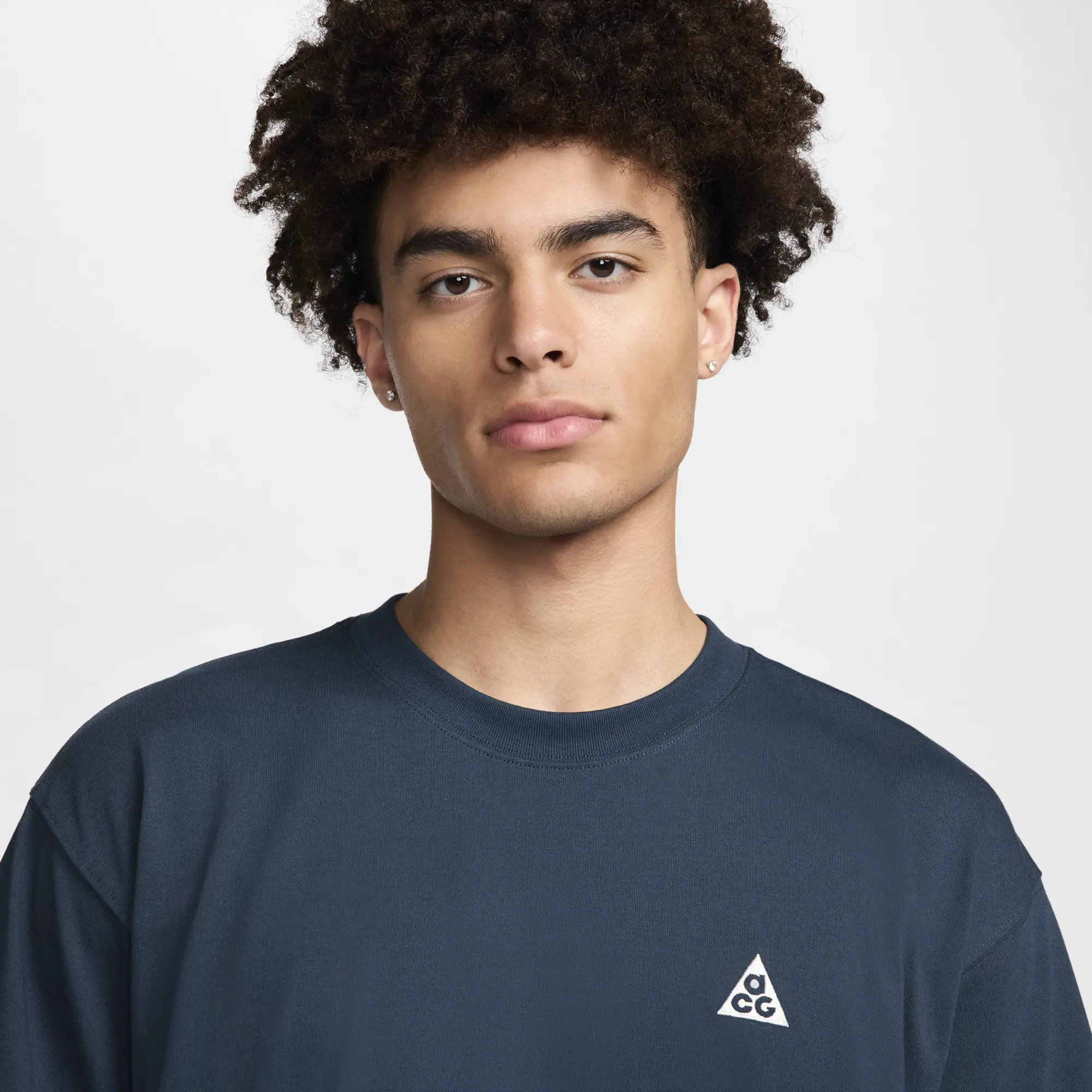 Nike ACG Men's T-Shirt - Blue - Polyester/Cotton