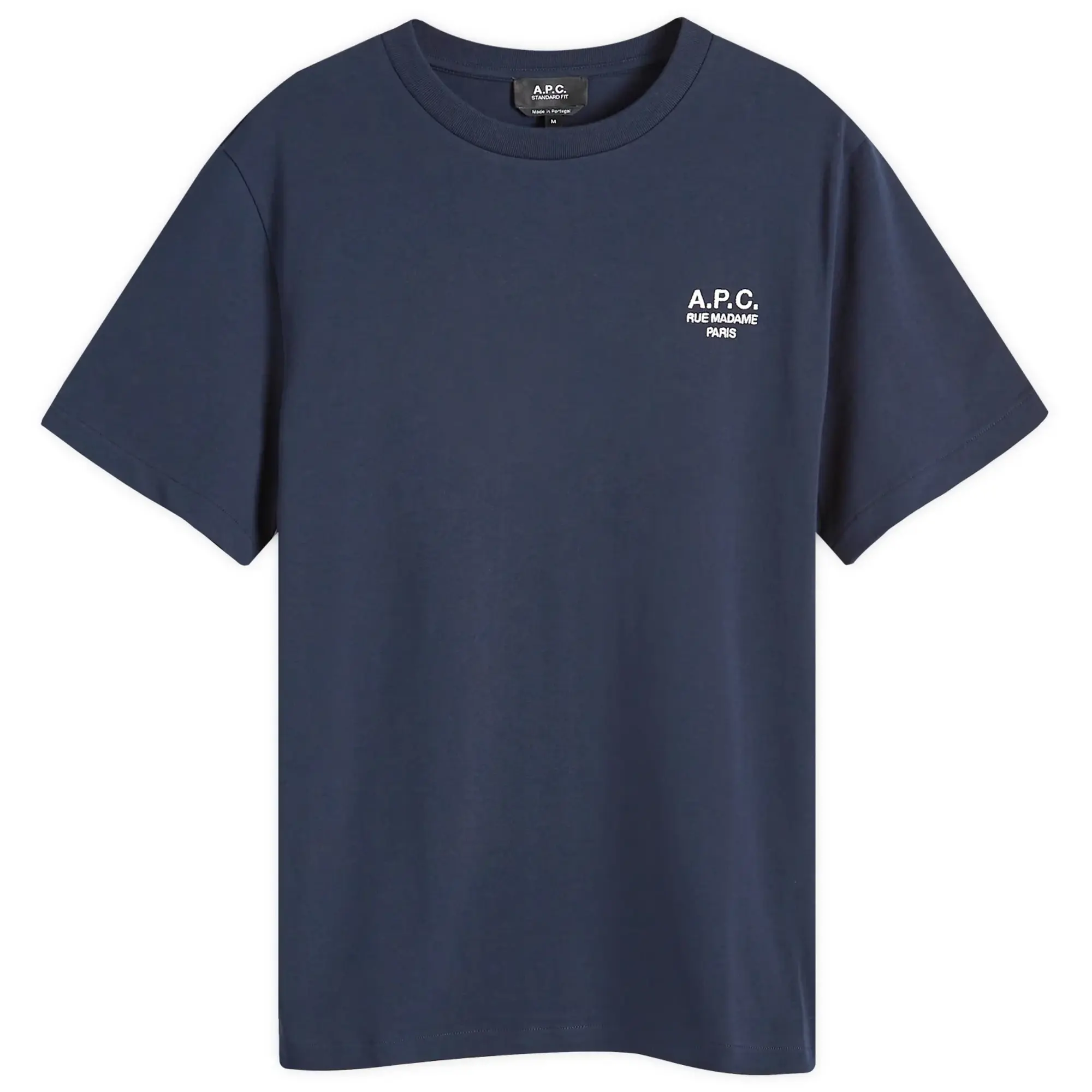 A.P.C. Men's Rue Madame Logo T-Shirt Dark Navy/Ecru