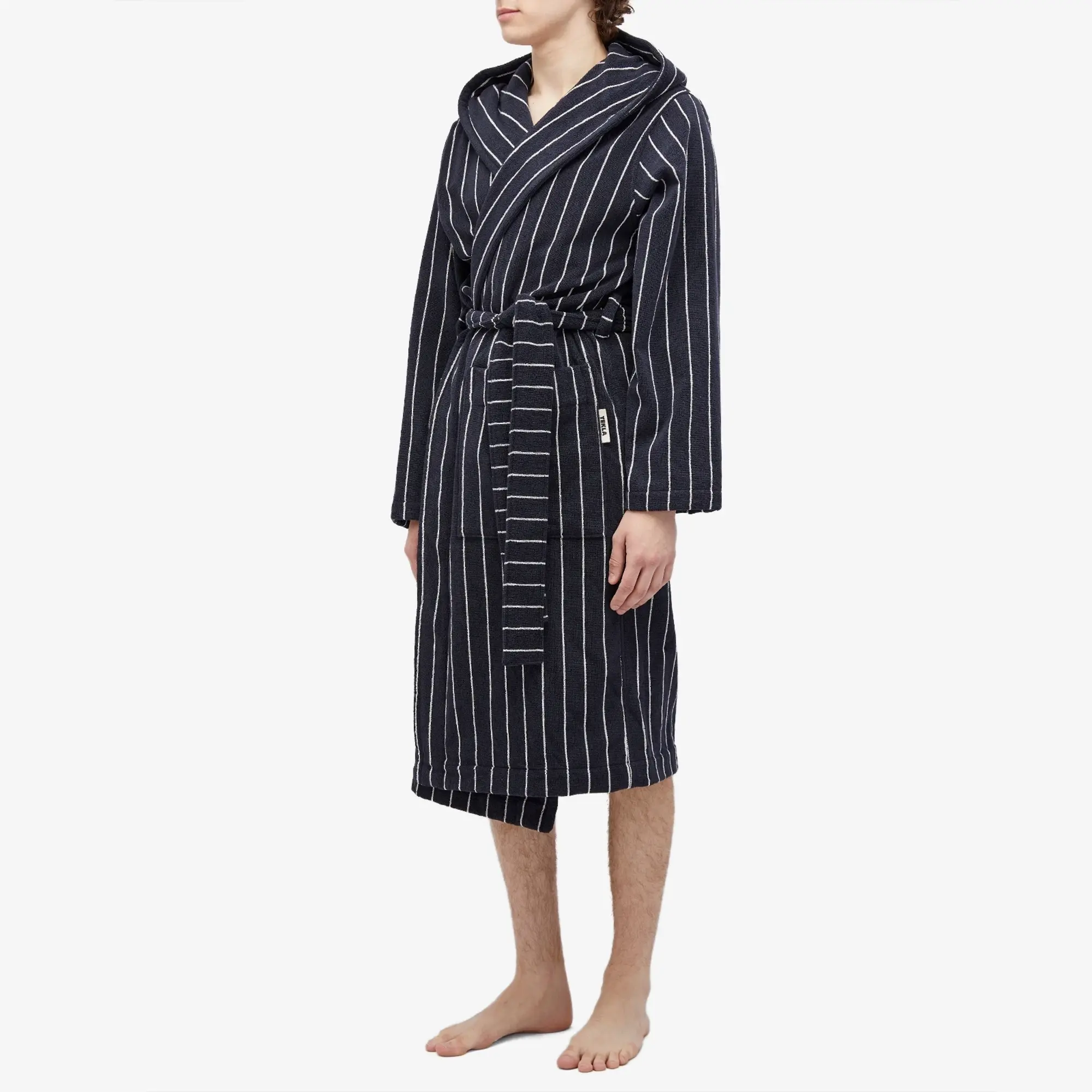 Tekla Fabrics Tekla Terry Hooded Bathrobe Antwerp Stripes