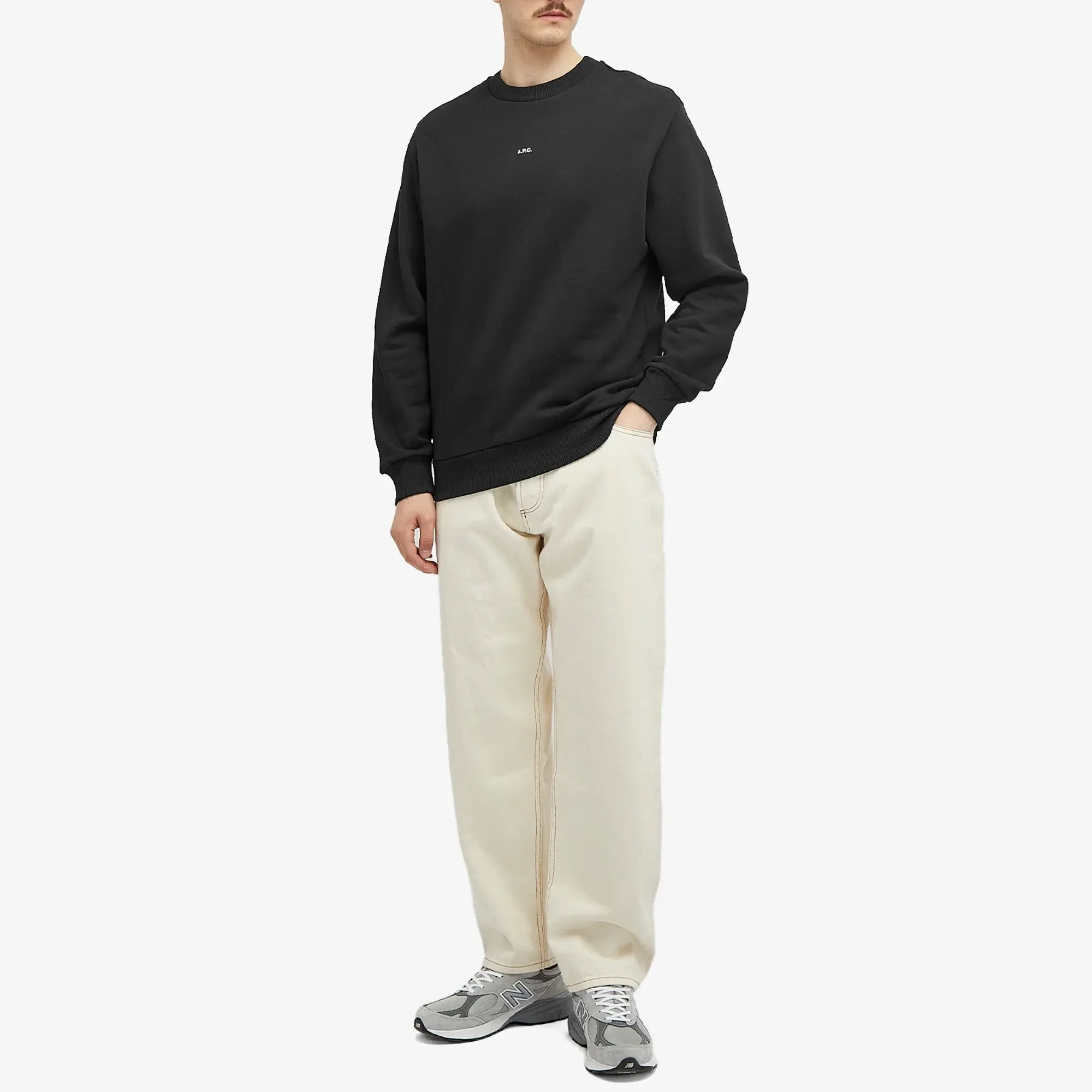 Sweatshirt A.P.C. Boxy Micro Logo Sweatshirt Black M