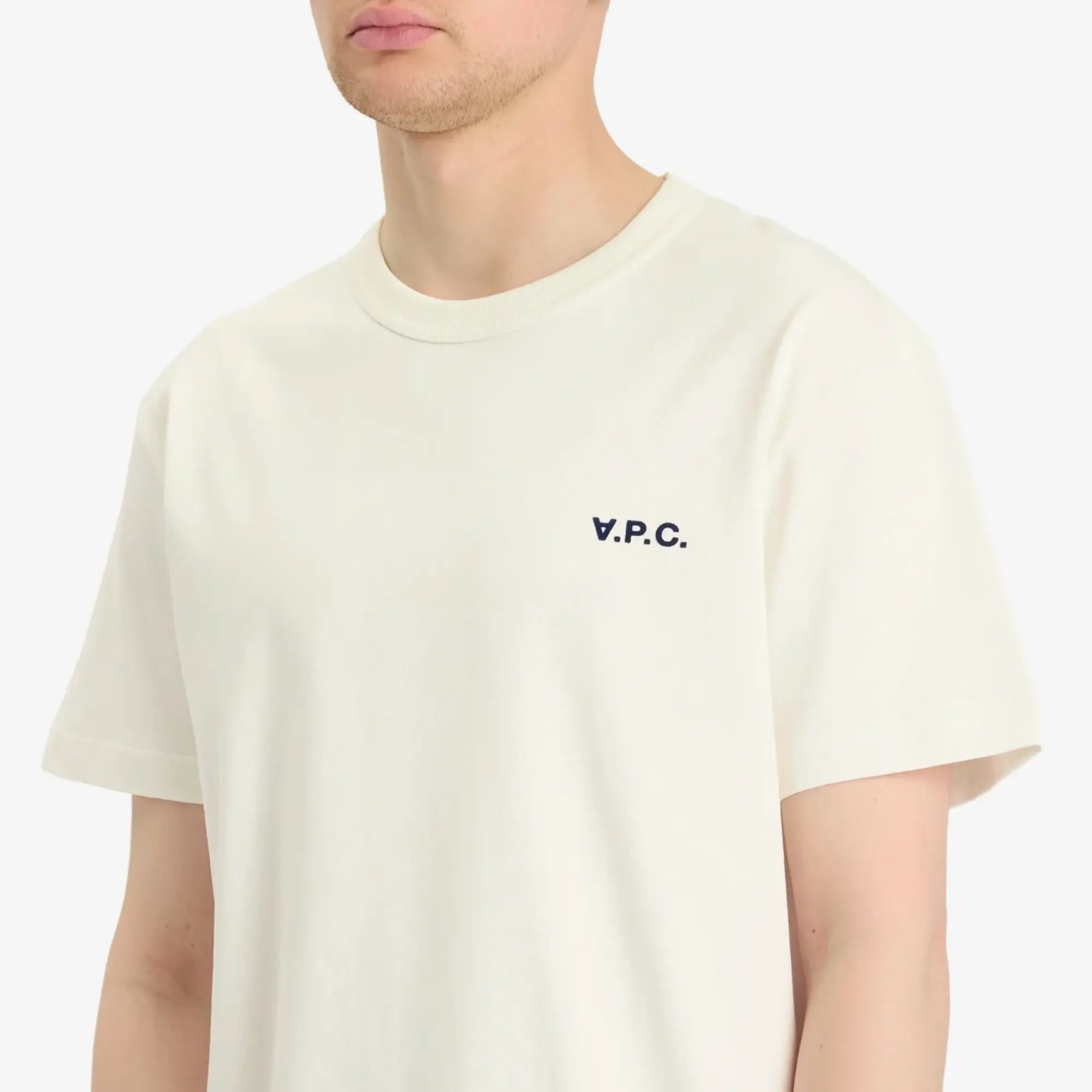 T-Shirt A.P.C. Boxy Petit Vpc T-Shirt White/ Dark Navy Blue M