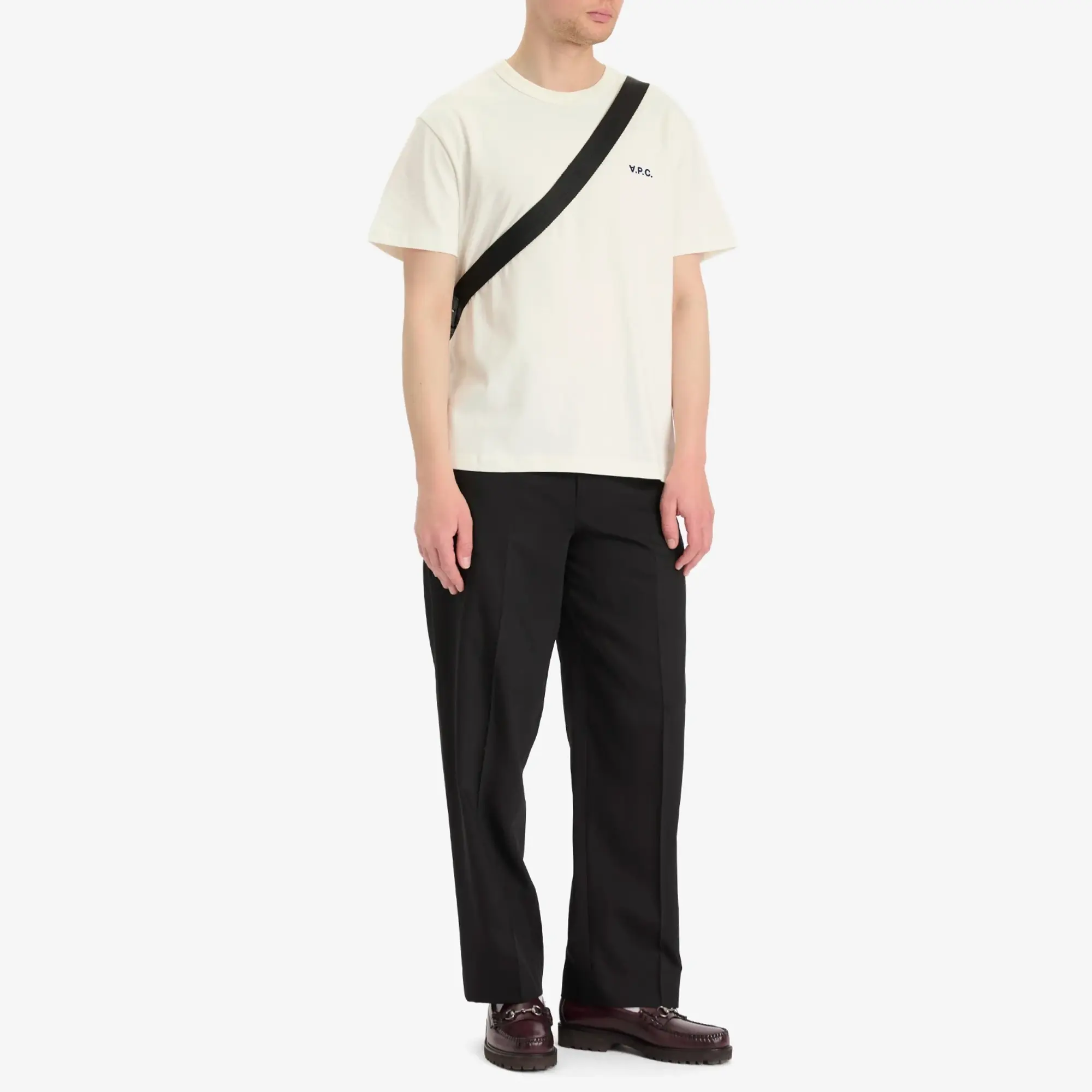 T-Shirt A.P.C. Boxy Petit Vpc T-Shirt White/ Dark Navy Blue M