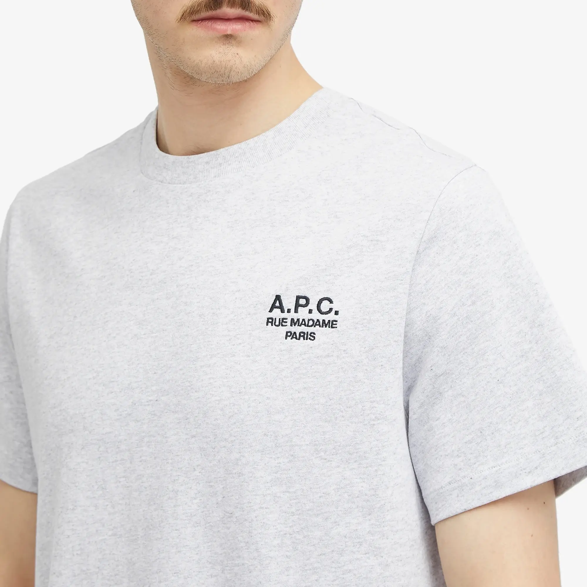T-Shirt A.P.C. Standard Rue Madame T-Shirt Unisex Heather Grey/ Black S