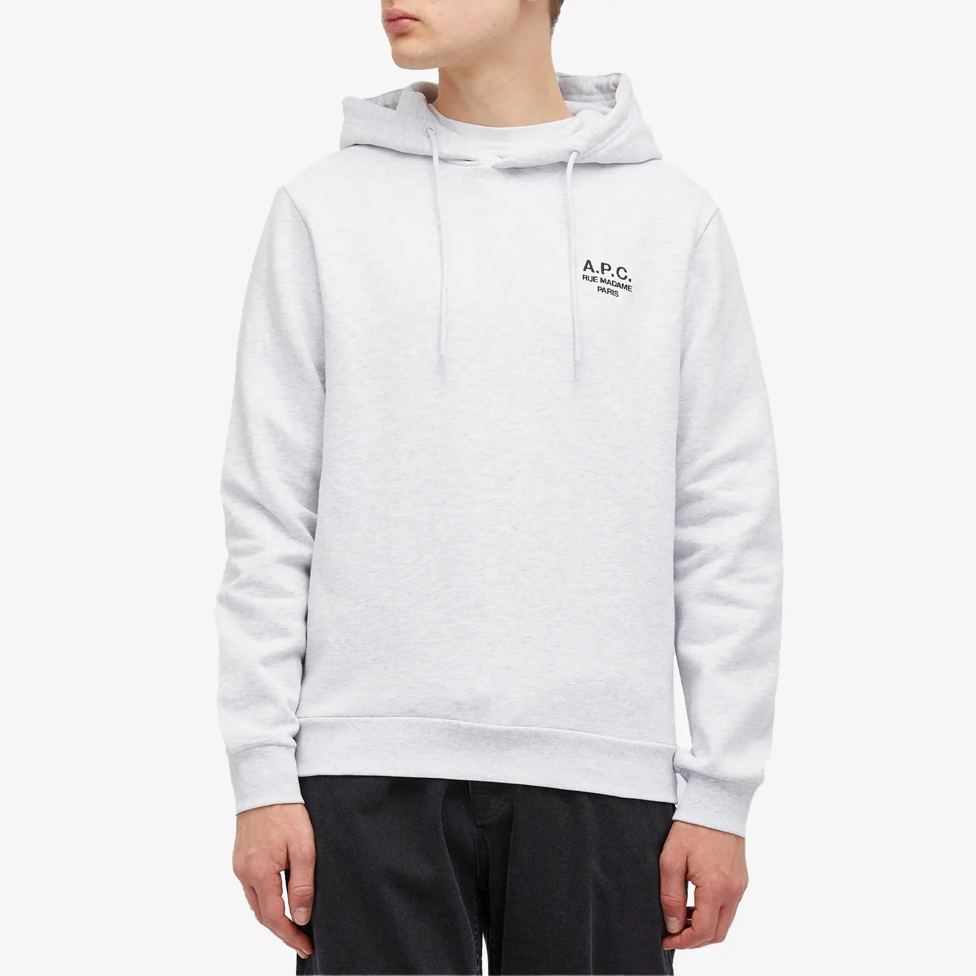 Asics A.P.C. Men's Rue Madame Logo Hoodie Heather Grey/Black