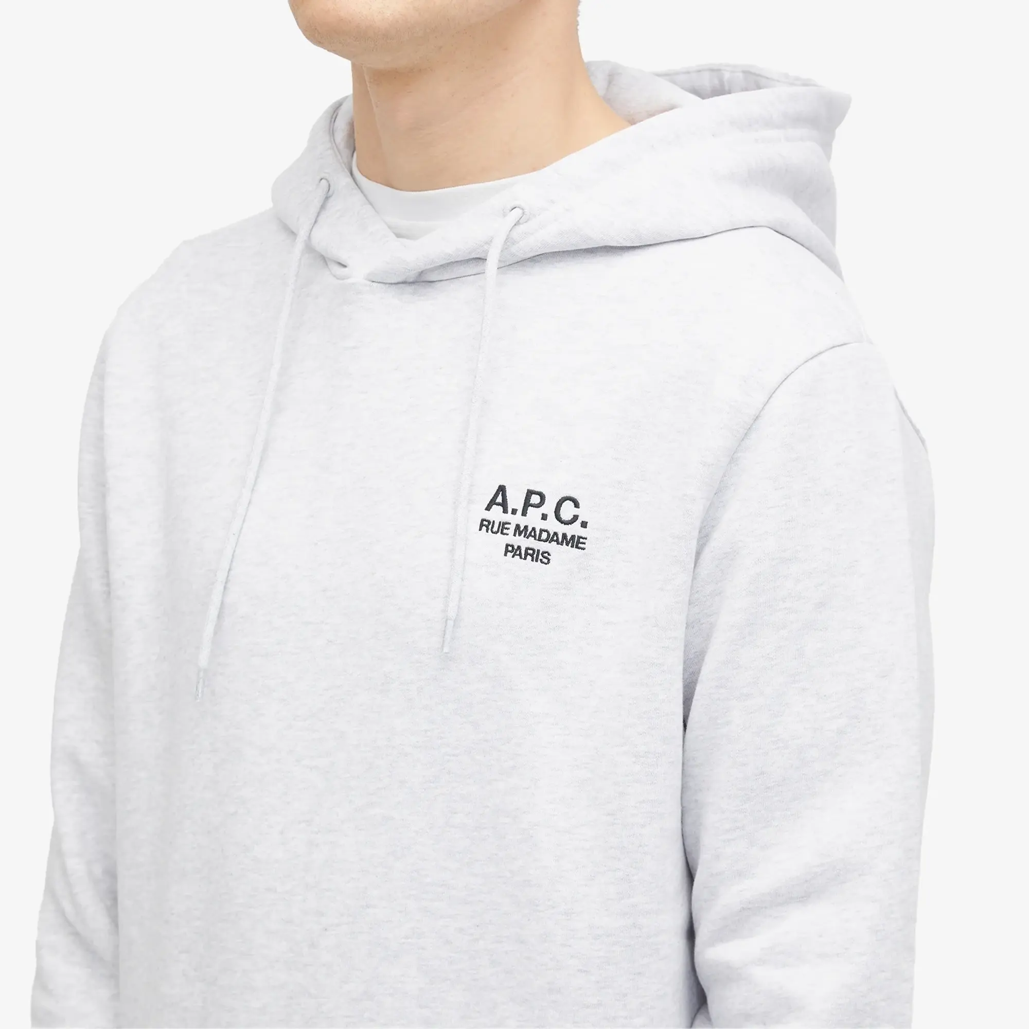 Asics A.P.C. Men's Rue Madame Logo Hoodie Heather Grey/Black