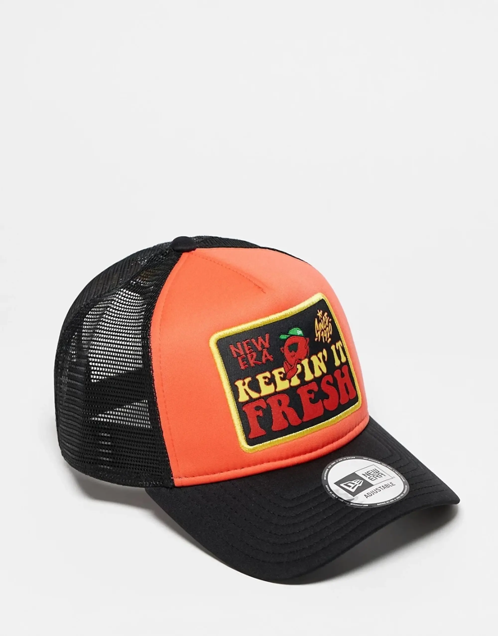 New Era Trucker Cap In Orange