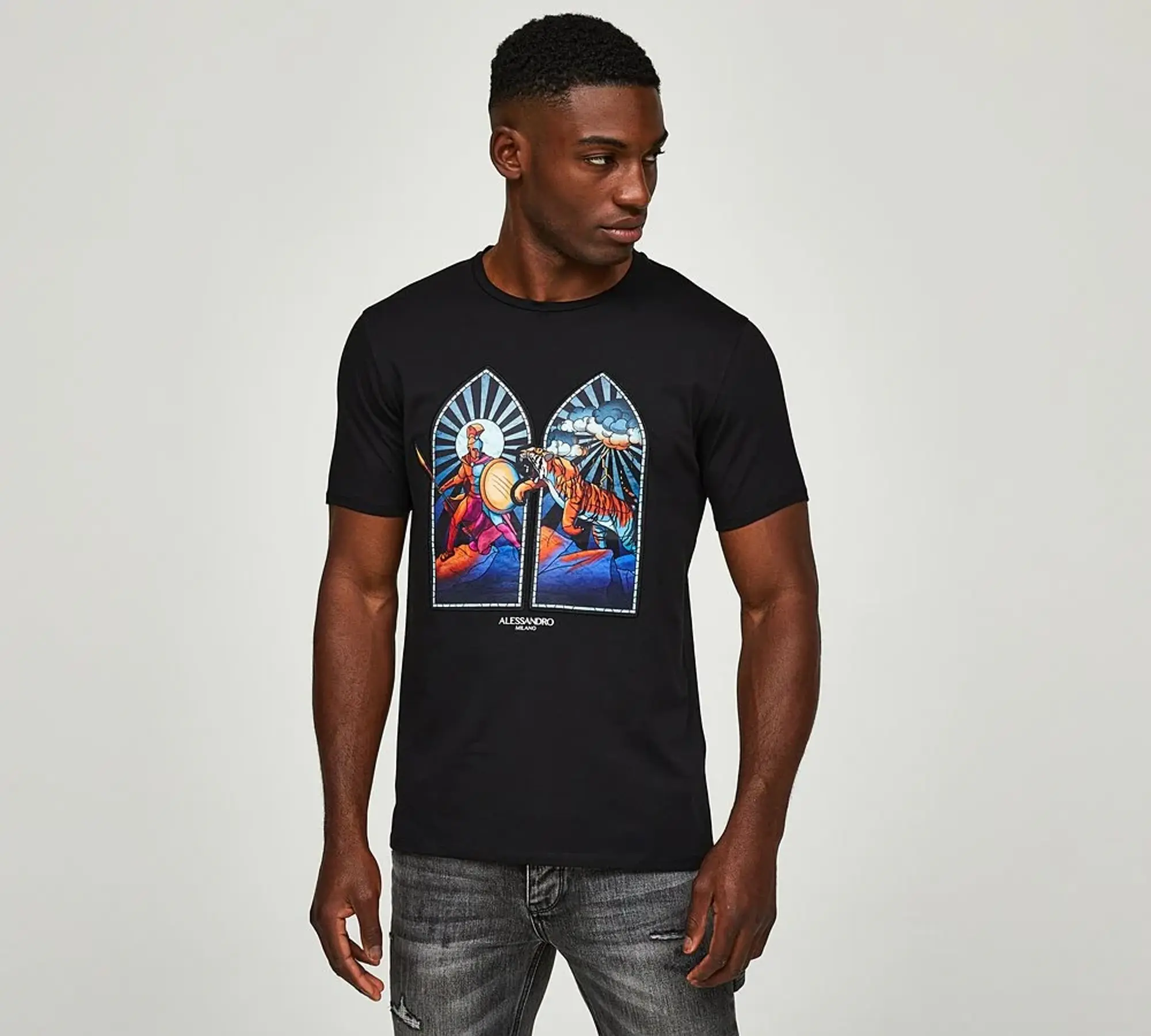 Alessandro Zavetti Vetro T-Shirt - Black - Size XL - Black