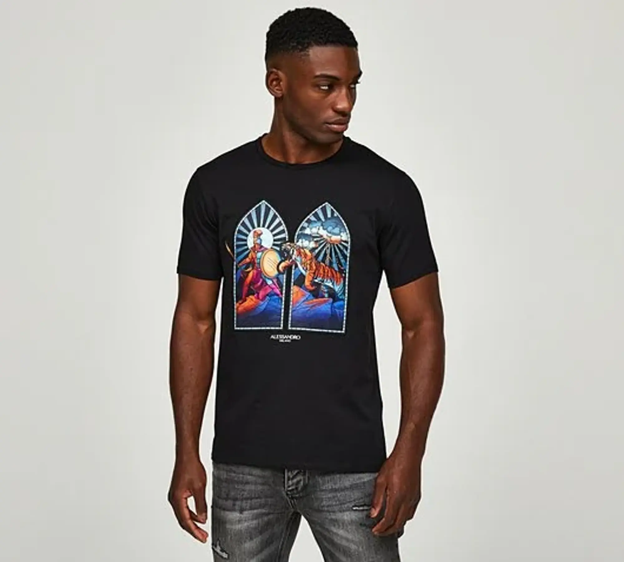 Alessandro Zavetti Vetro T-Shirt - Black - Size XL - Black