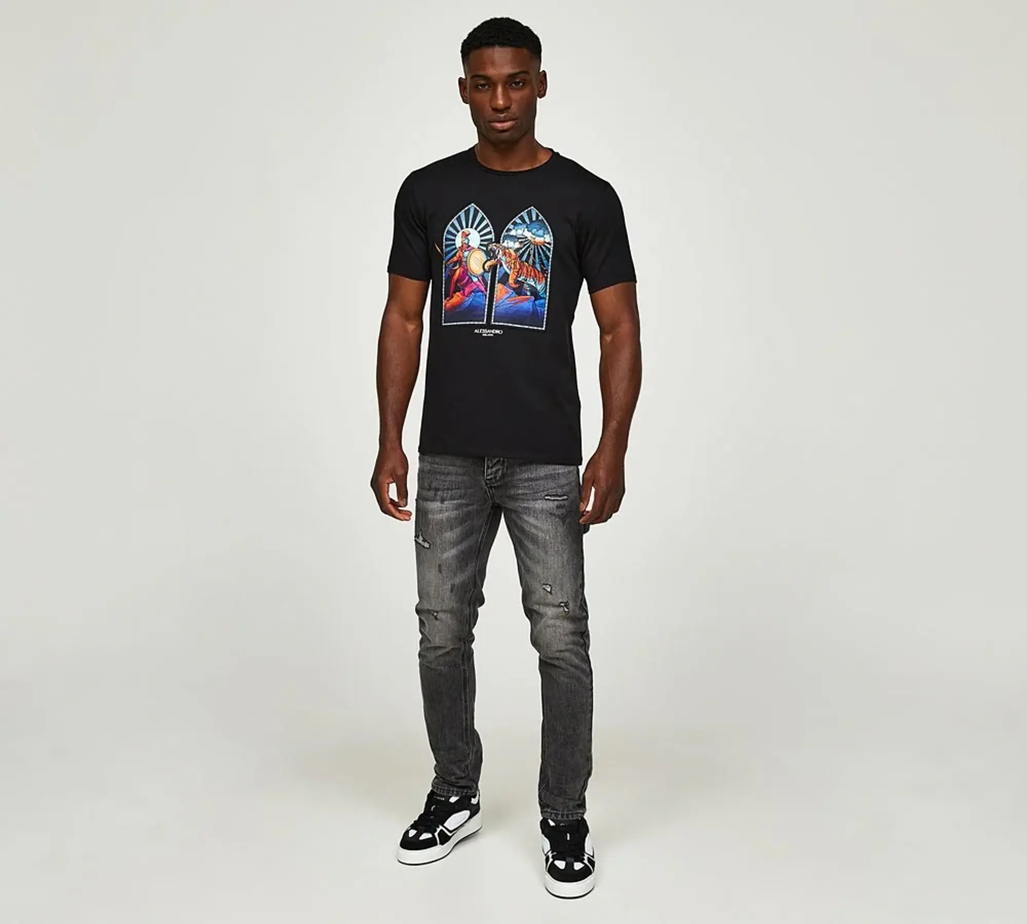 Alessandro Zavetti Vetro T-Shirt - Black - Size XL - Black