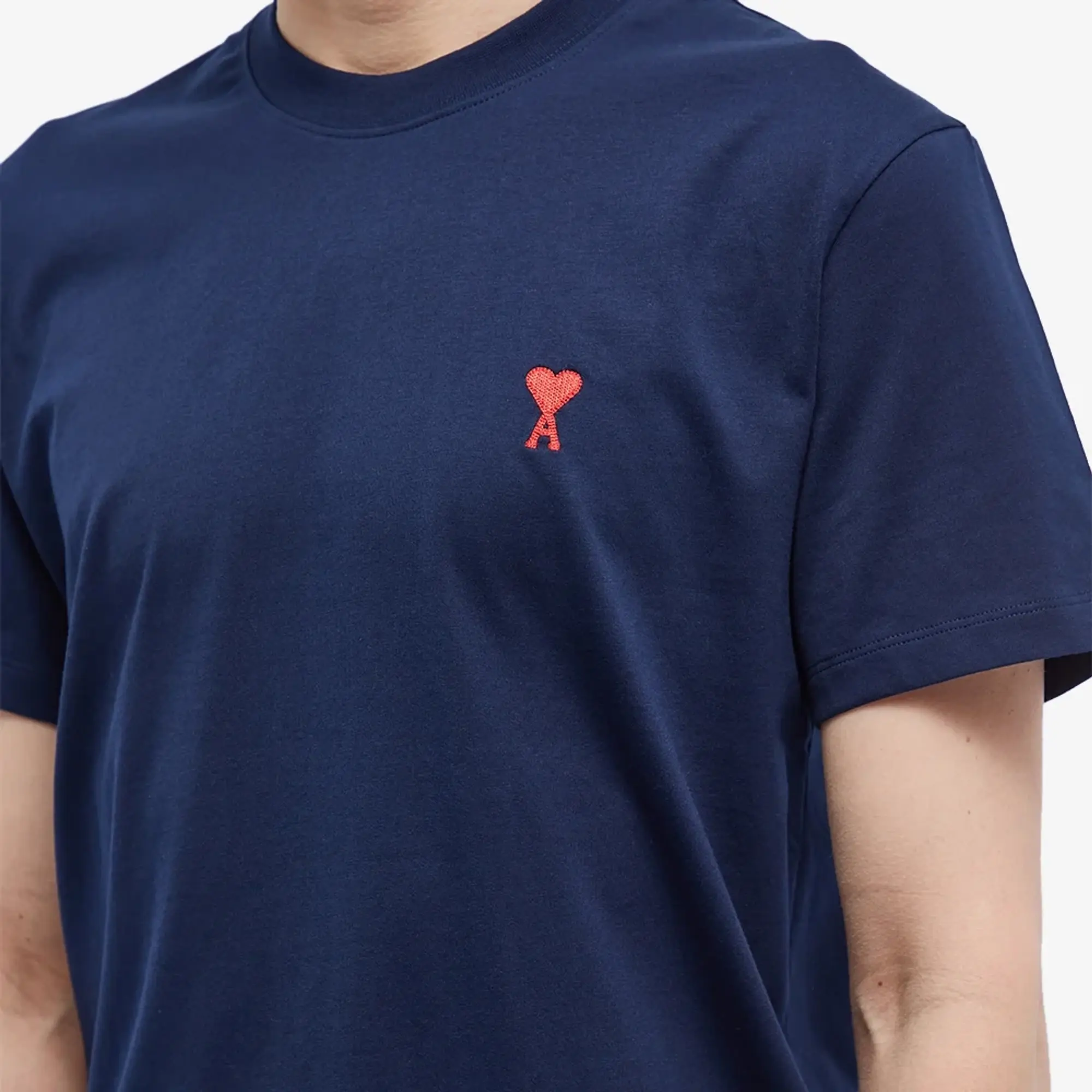 AMI Paris AMI Tonal Small A Heart T-Shirt Nautic Blue