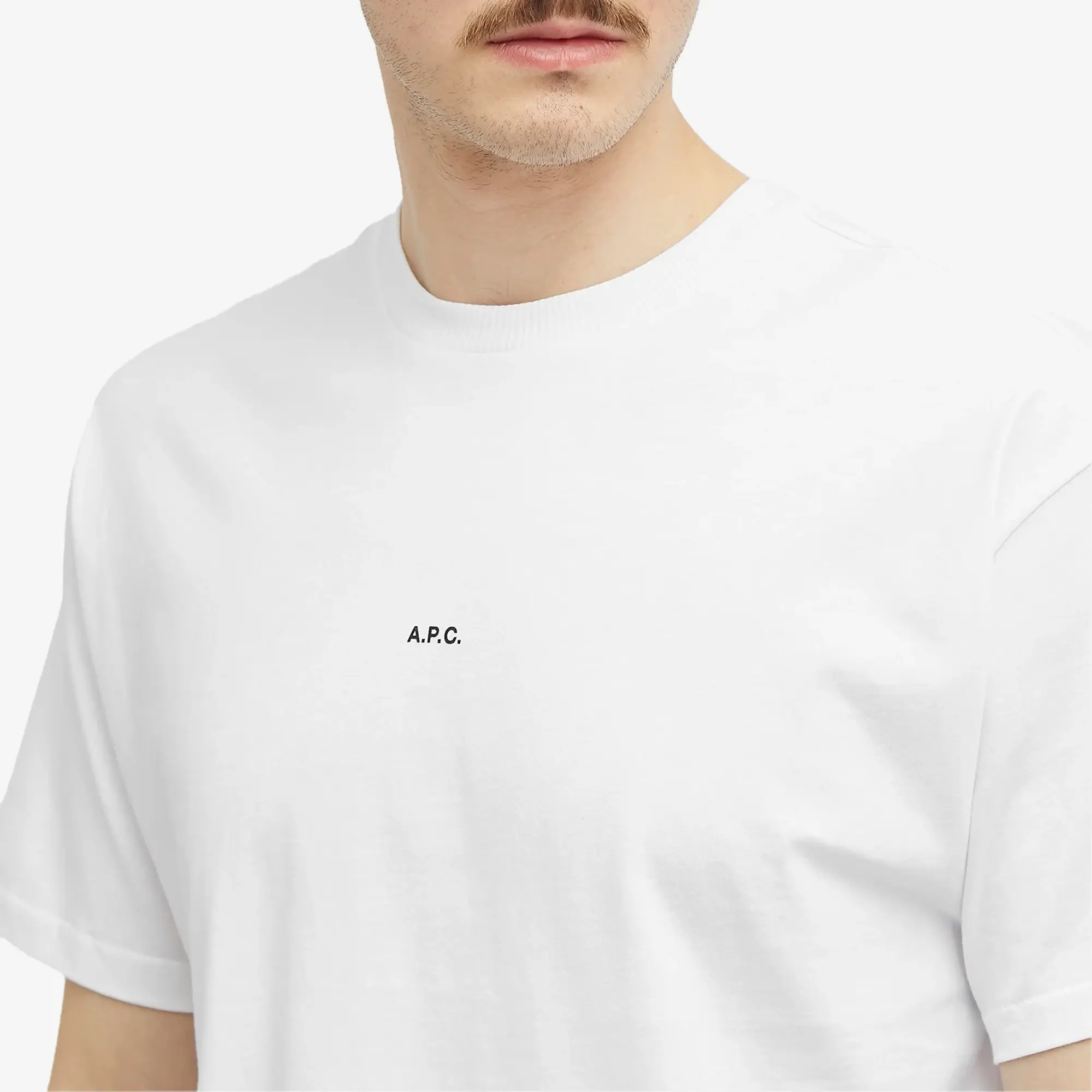 T-Shirt A.P.C. Boxy Micro Logo T-Shirt White/ Black M