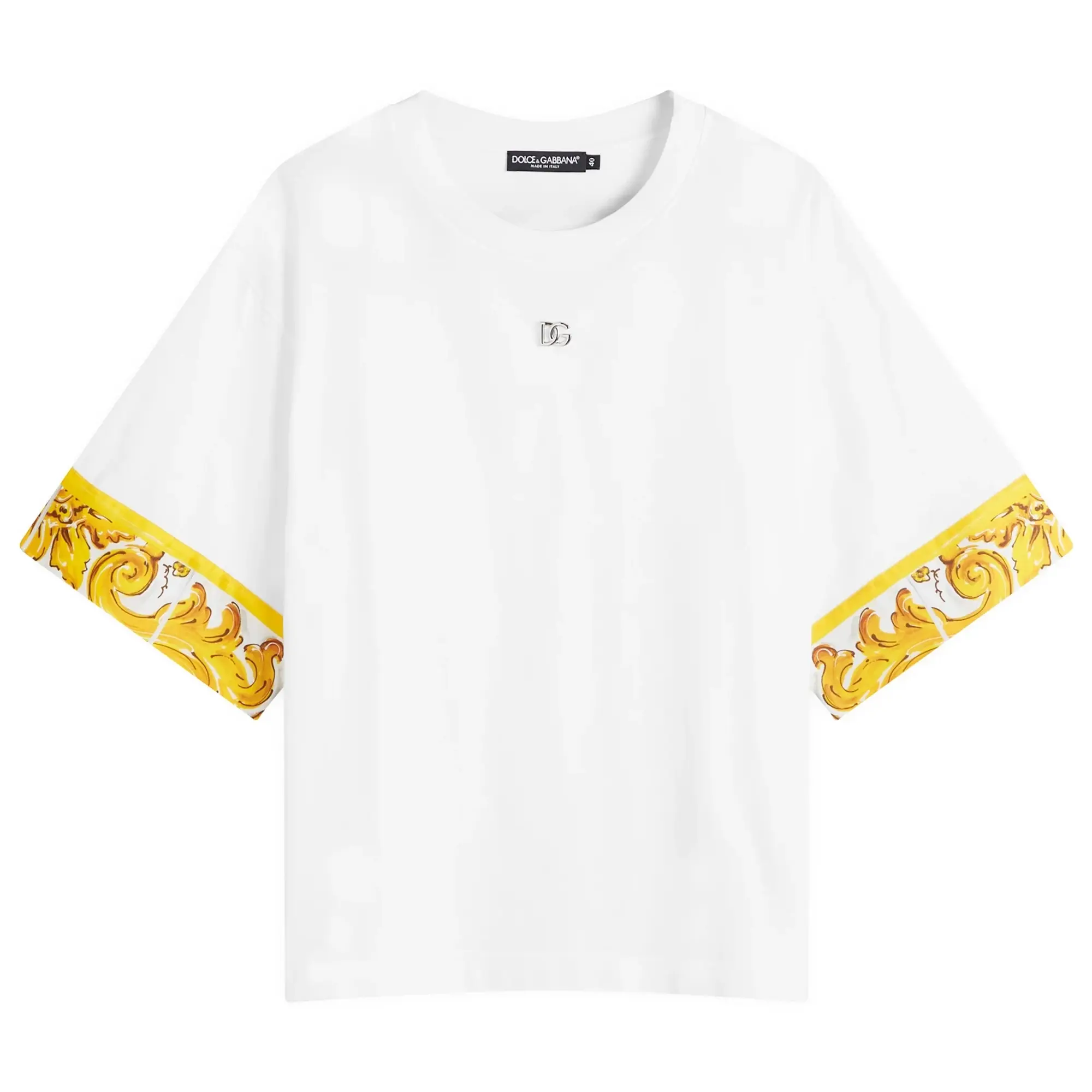 Dolce & Gabbana Women's Jersey T-shirt with Contrast Sleeve