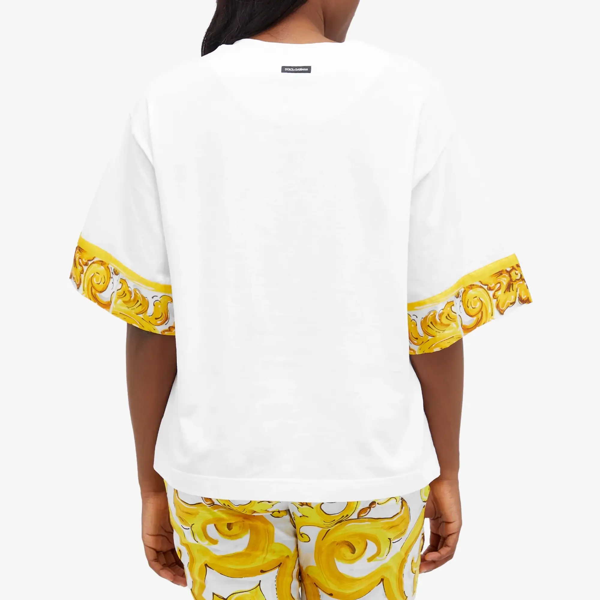 Dolce & Gabbana Women's Jersey T-shirt with Contrast Sleeve