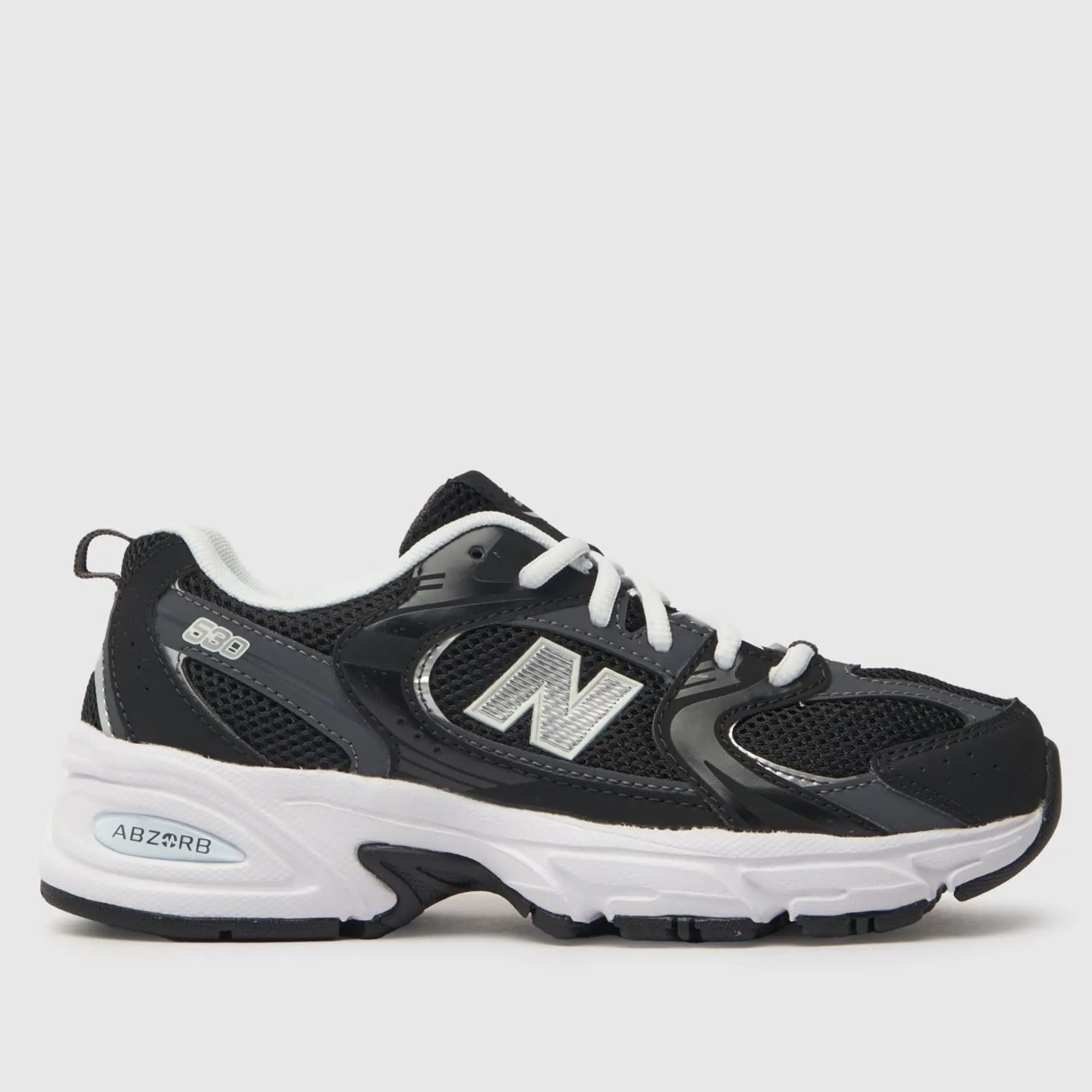 New Balance Kids' 530 in Black/Grey Synthetic