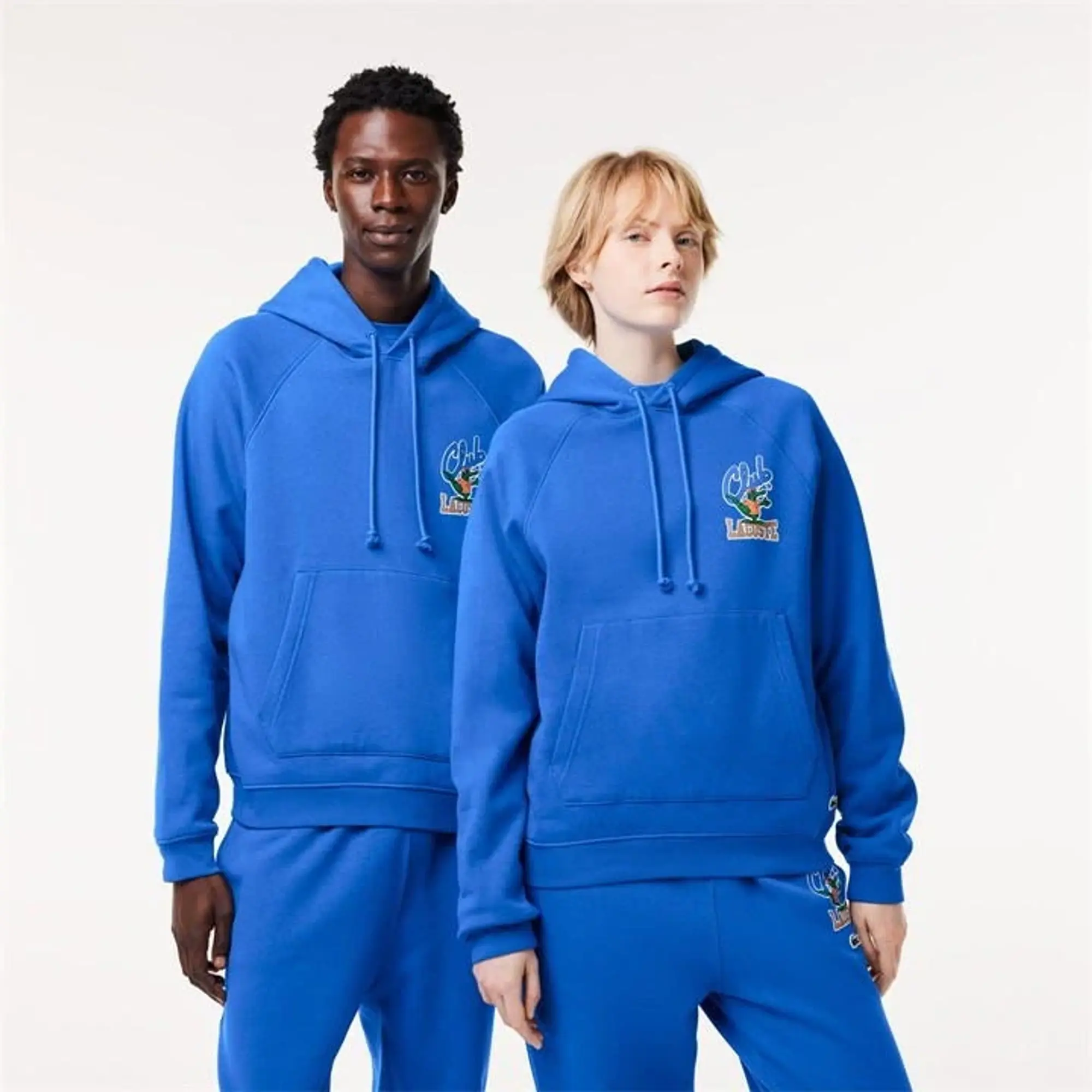 Lacoste Iconic Print Loose Fit Jogger Sweatshirt - Blue