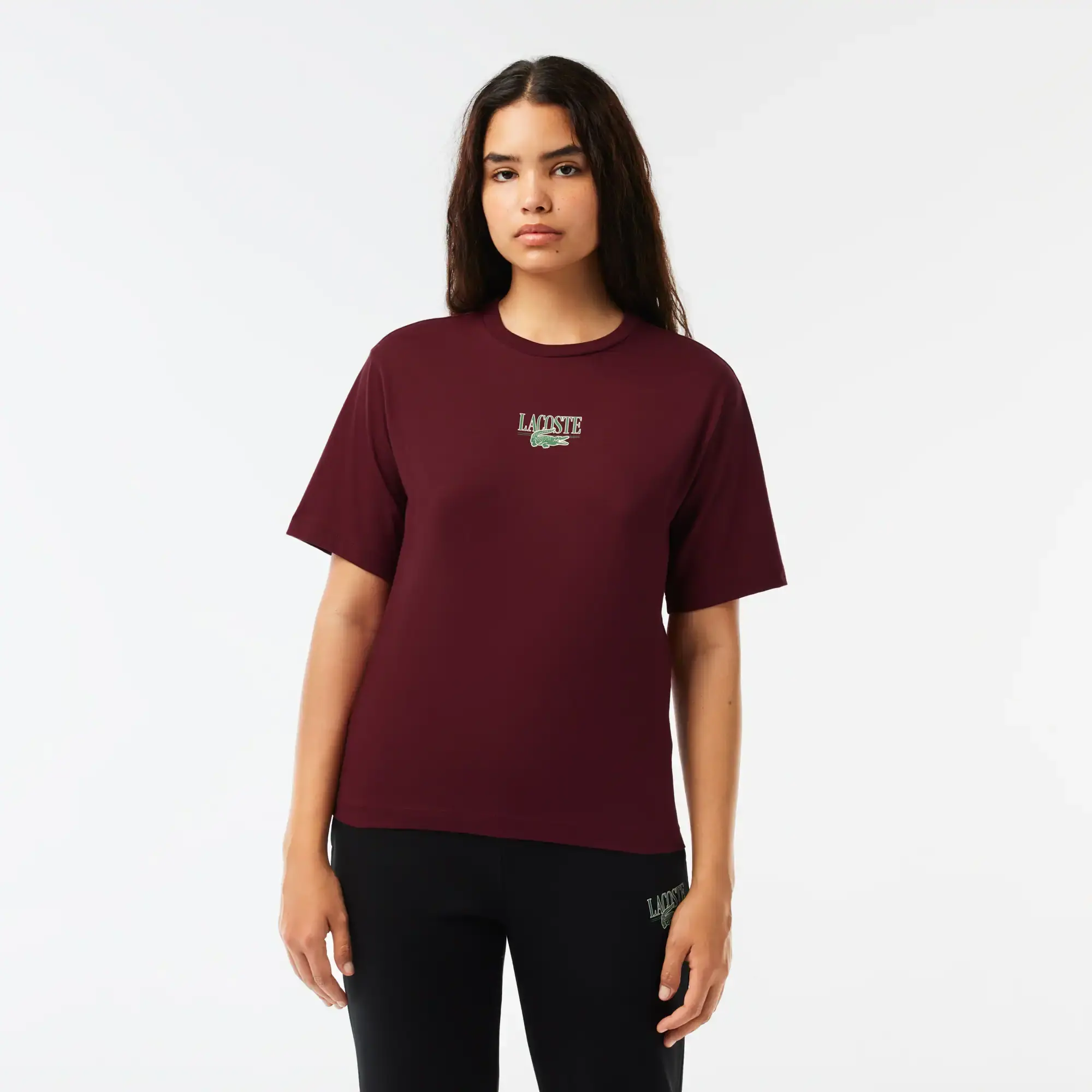 Lacoste Relaxed Fit Printed Cotton T-Shirt