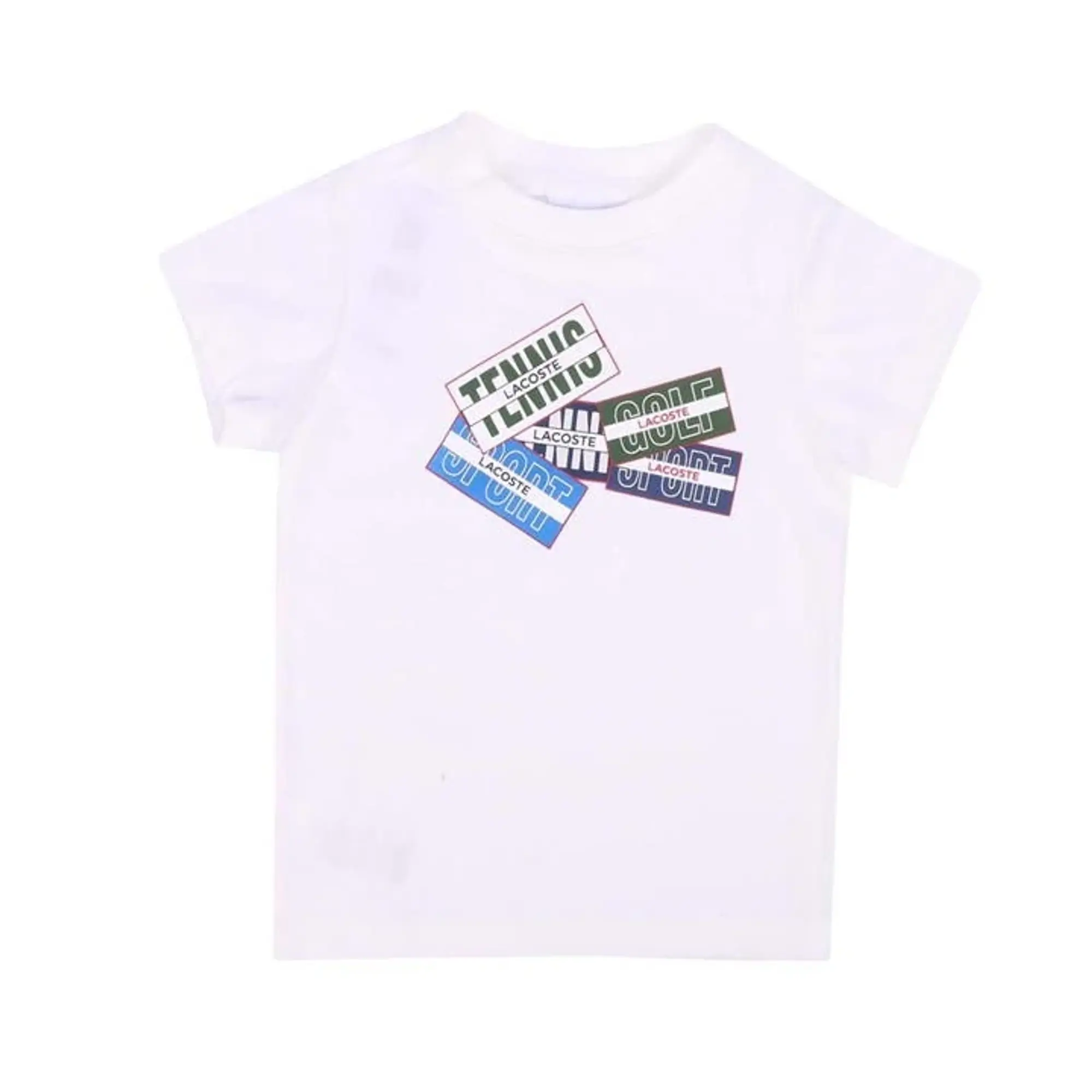 Lacoste Cotton Badge Print T-shirt - White